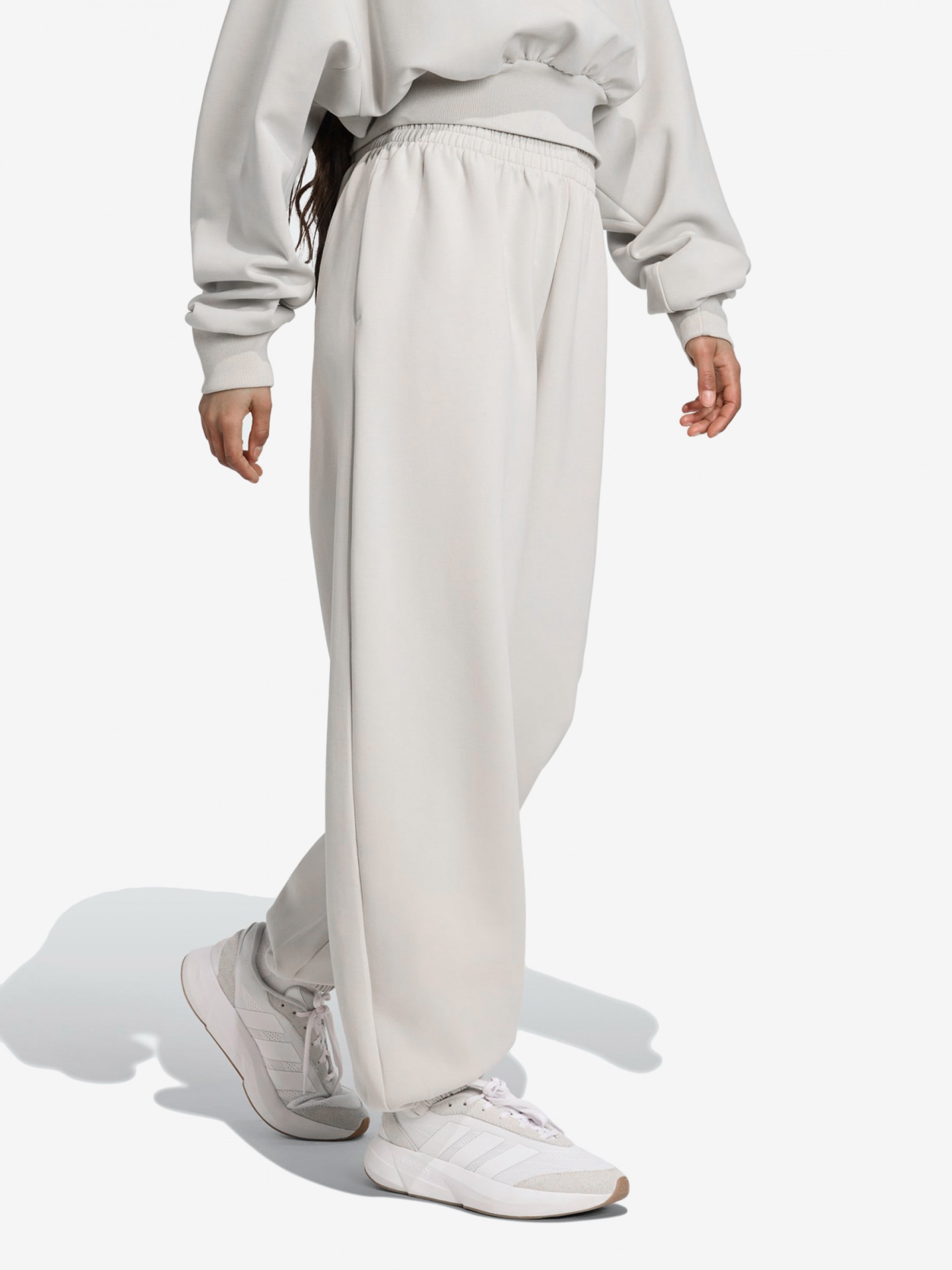 Calças Adidas Soft Lux Loose Cinzentas