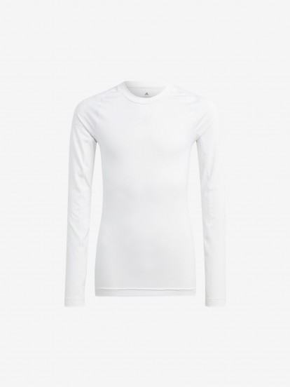 Camisola Interior de Futebol Adidas Techfit LS Branca J