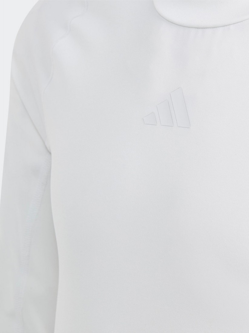 Camisola Interior de Futebol Adidas Techfit LS Branca J