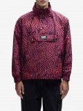 Chaqueta Cortavientos con Capucha Deus Ex Machina Zanzibar Estampada Rosa