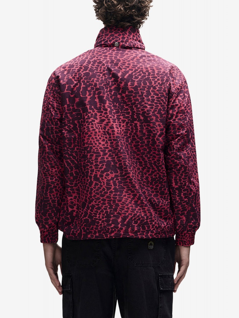 Chaqueta Cortavientos con Capucha Deus Ex Machina Zanzibar Estampada Rosa