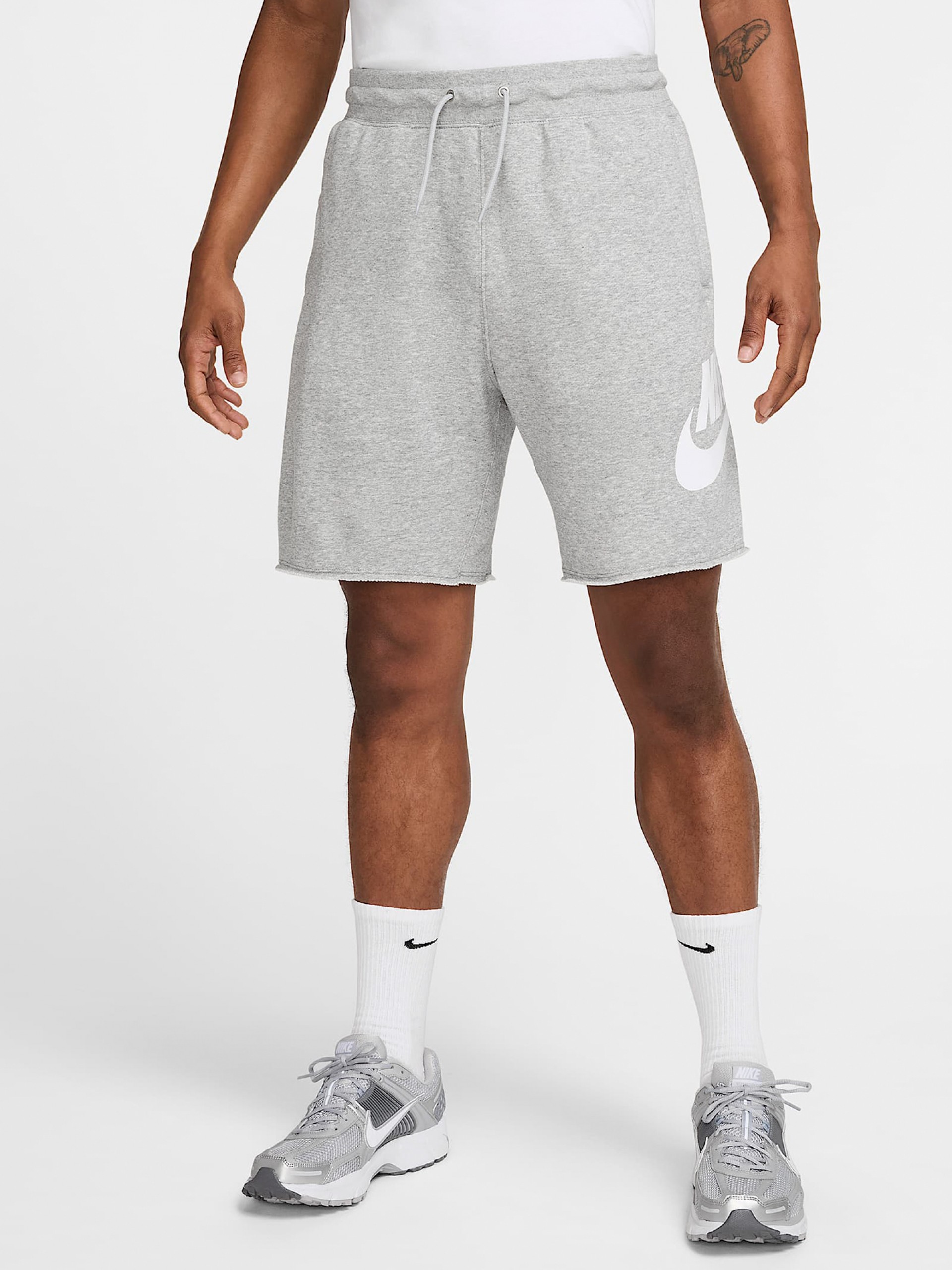Nike Club French Terry Grey Shorts For Men