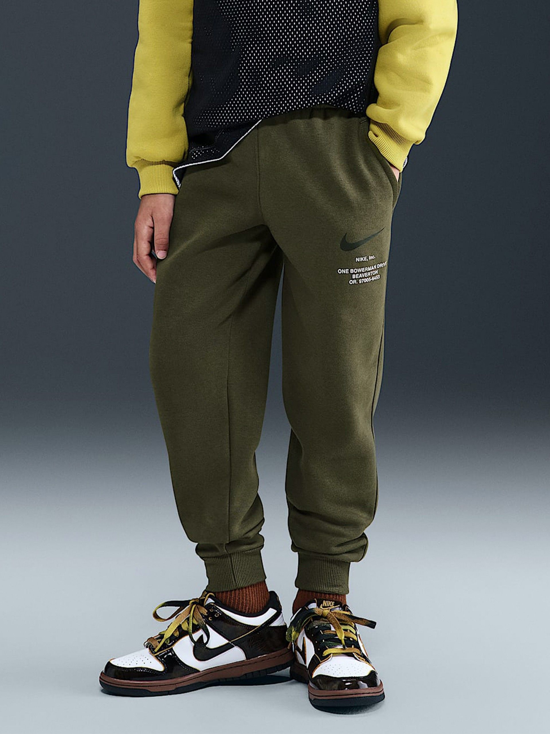 Calças Nike Sportswear Fleece Júnior Verdes