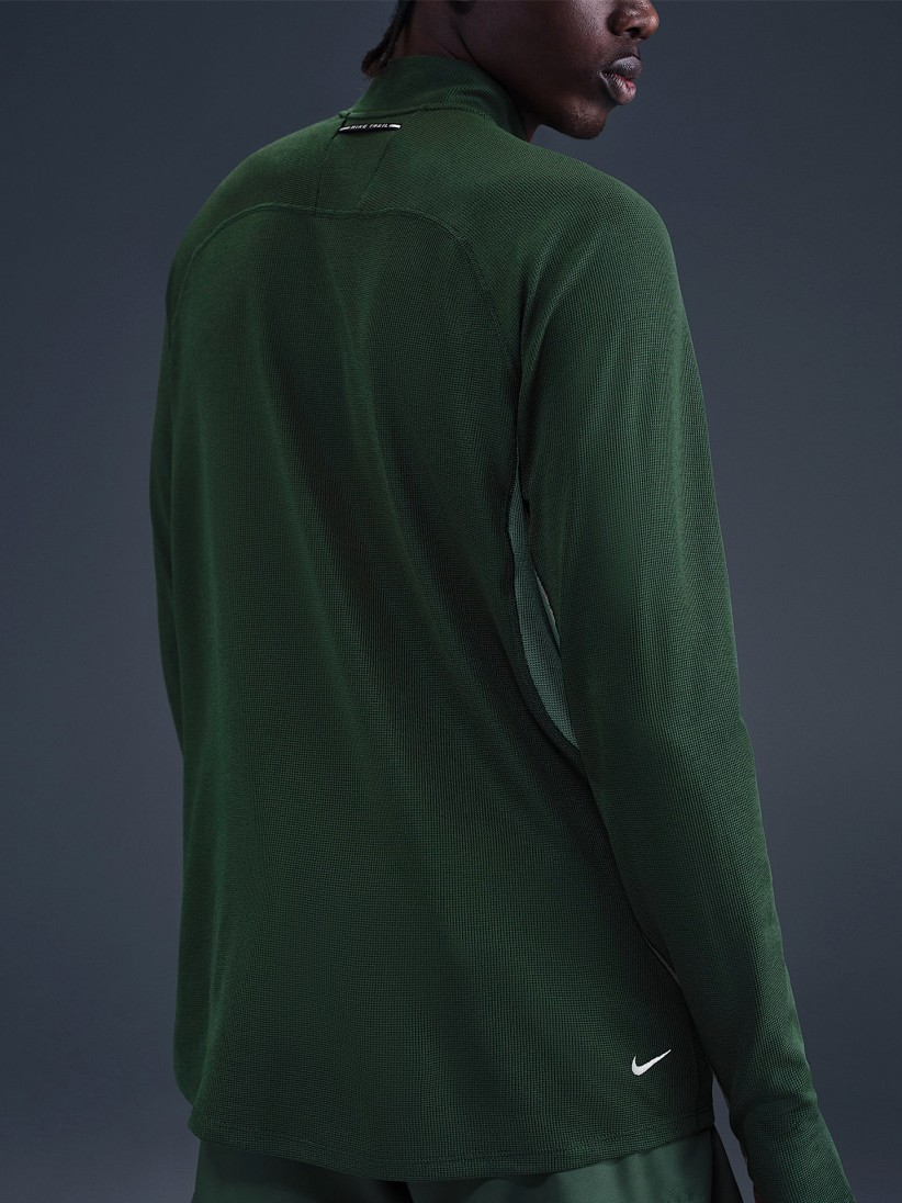Camisola com Fecho de Trail Nike Dri-FIT Verde Para Homem