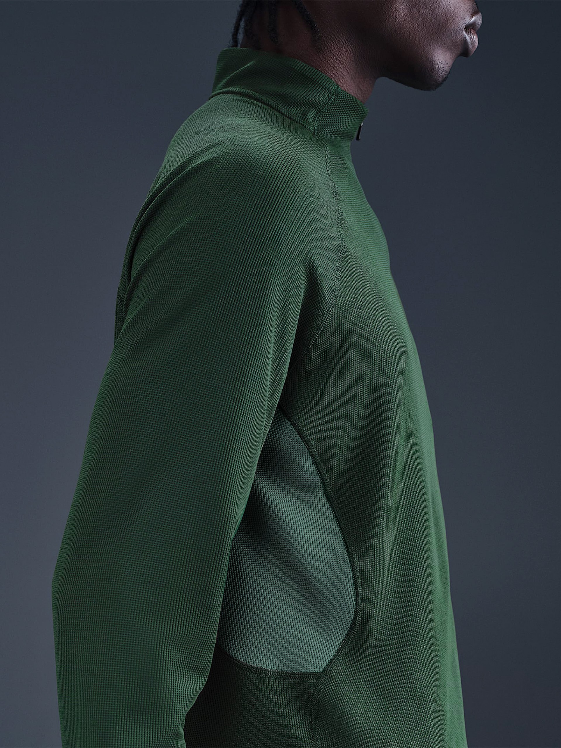 Camisola com Fecho de Trail Nike Dri-FIT Verde Para Homem