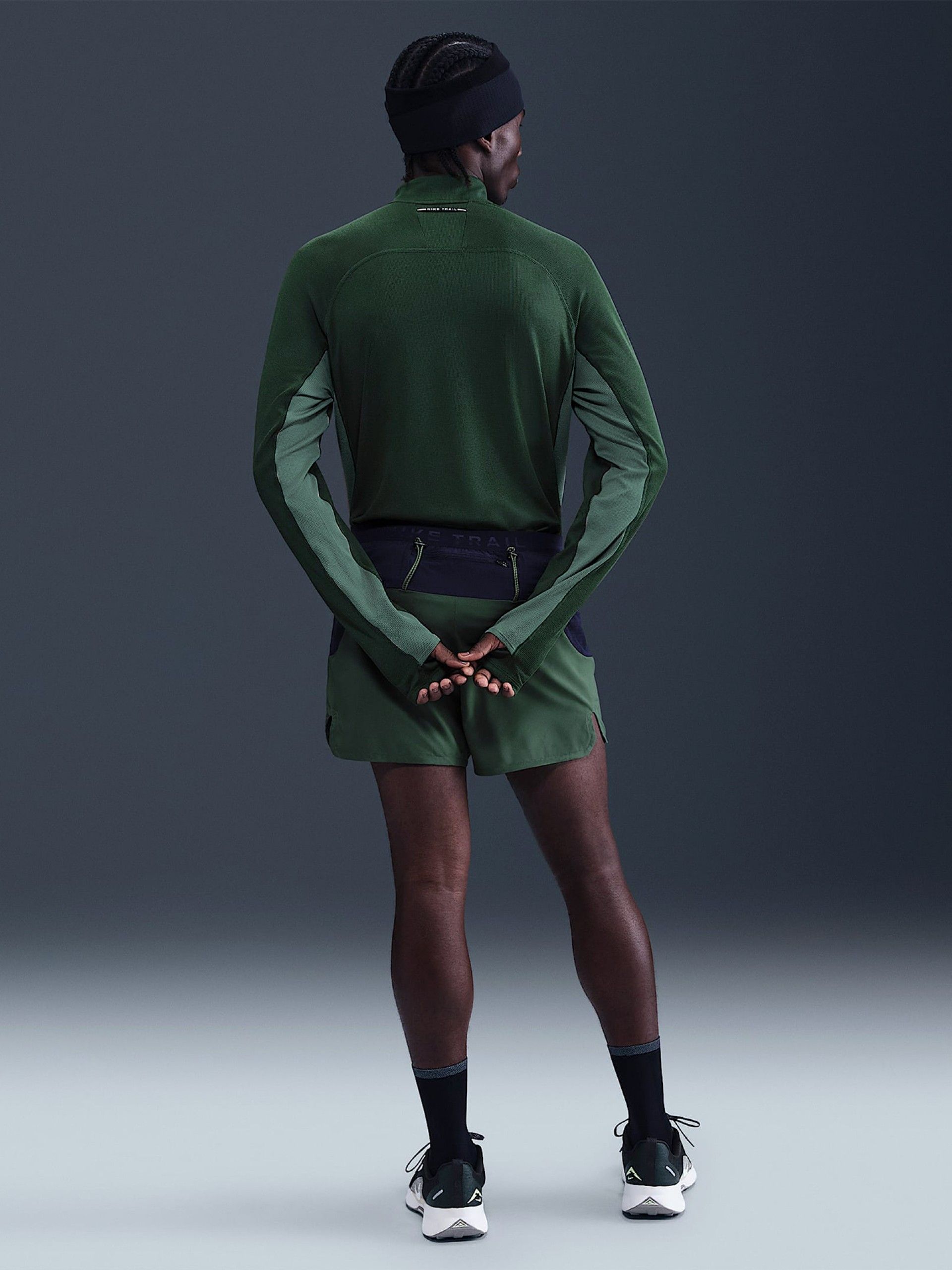 Sudadera con Cremallera de Trail Nike Dri-FIT Verde Para Hombre