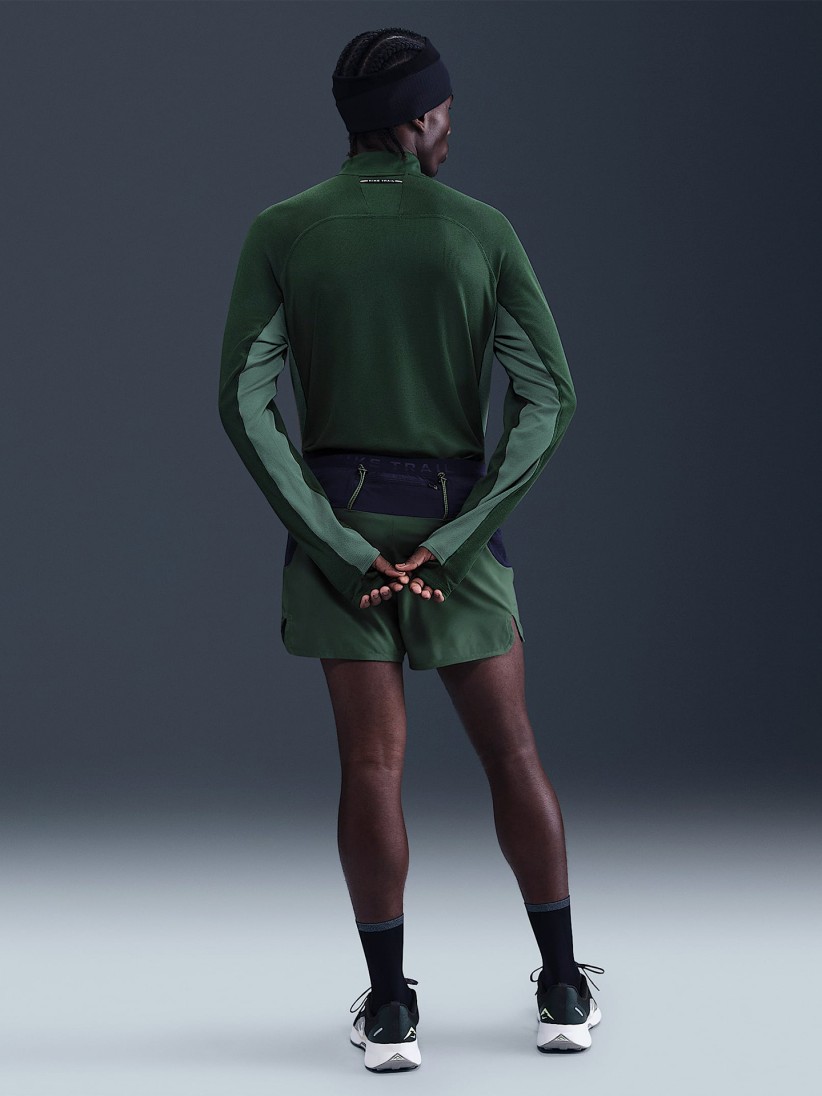 Camisola com Fecho de Trail Nike Dri-FIT Verde Para Homem