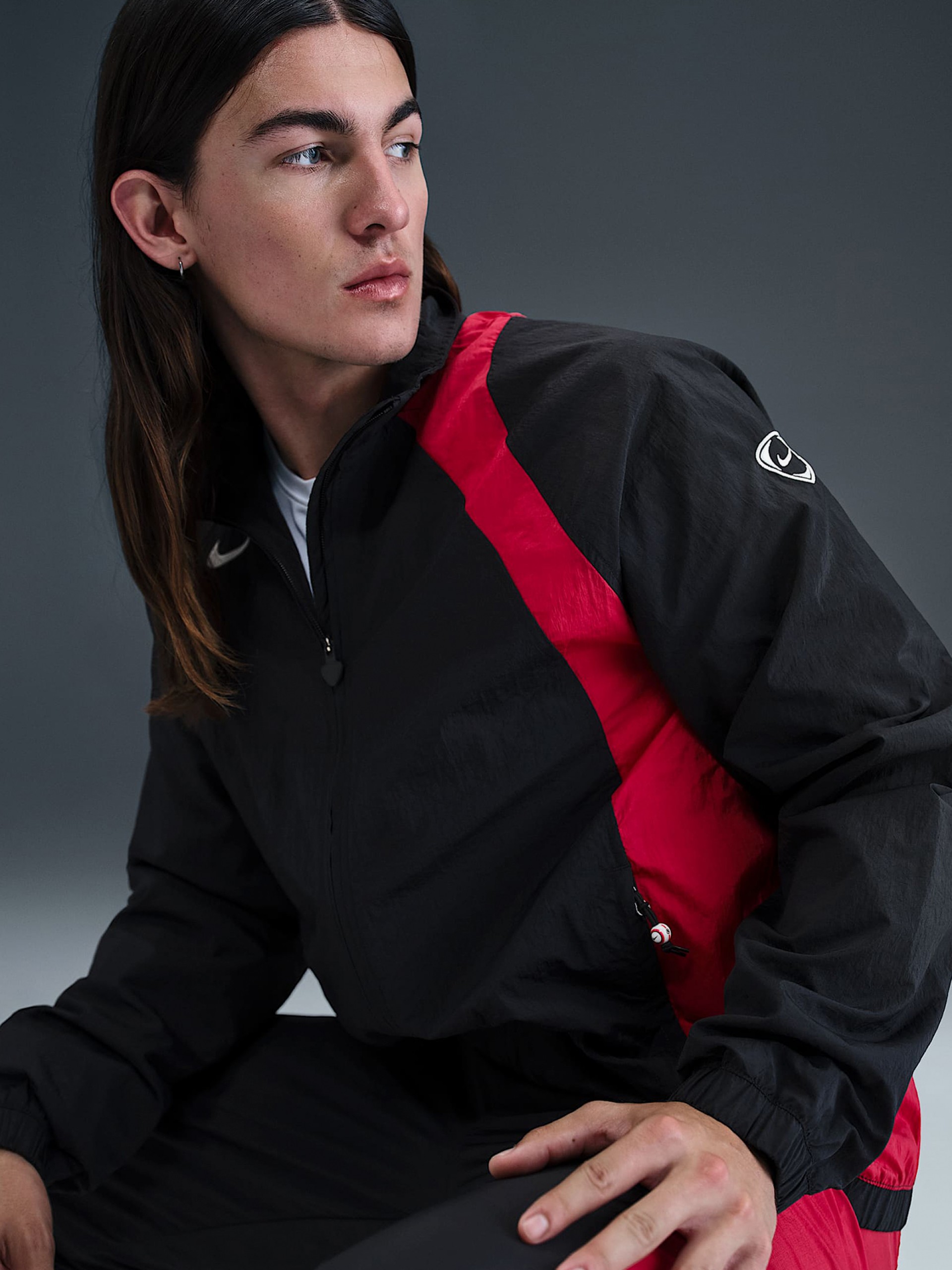 Nike Total 90 Black and Red Football Jacket For Men