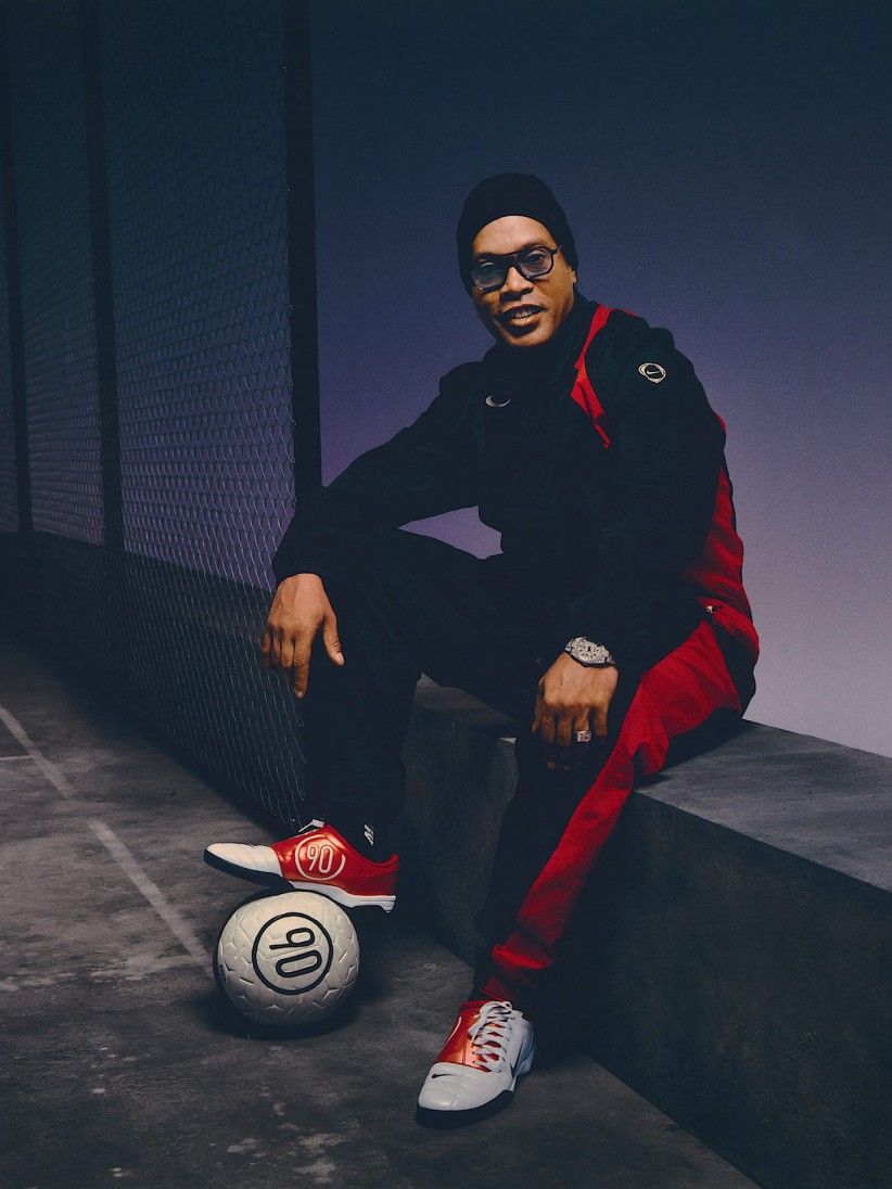 Nike Total 90 Black and Red Football Jacket For Men