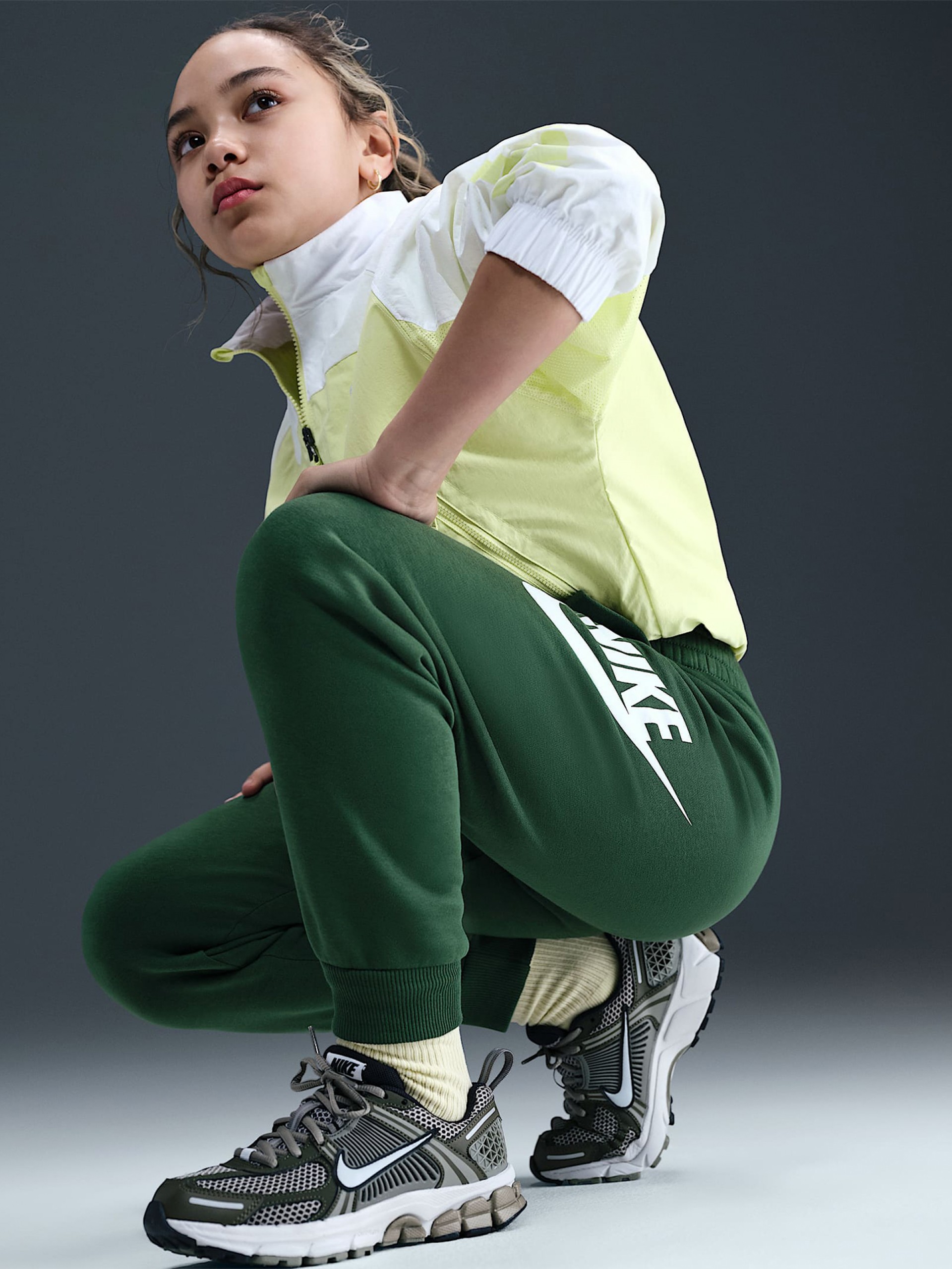 Calças Nike Club Fleece Júnior Verdes