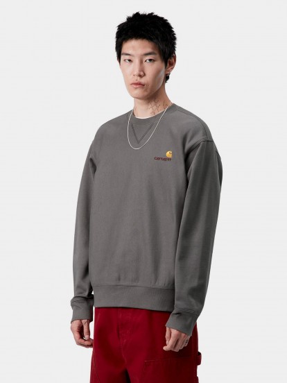 Camisola Carhartt WIP American Script Cinzenta