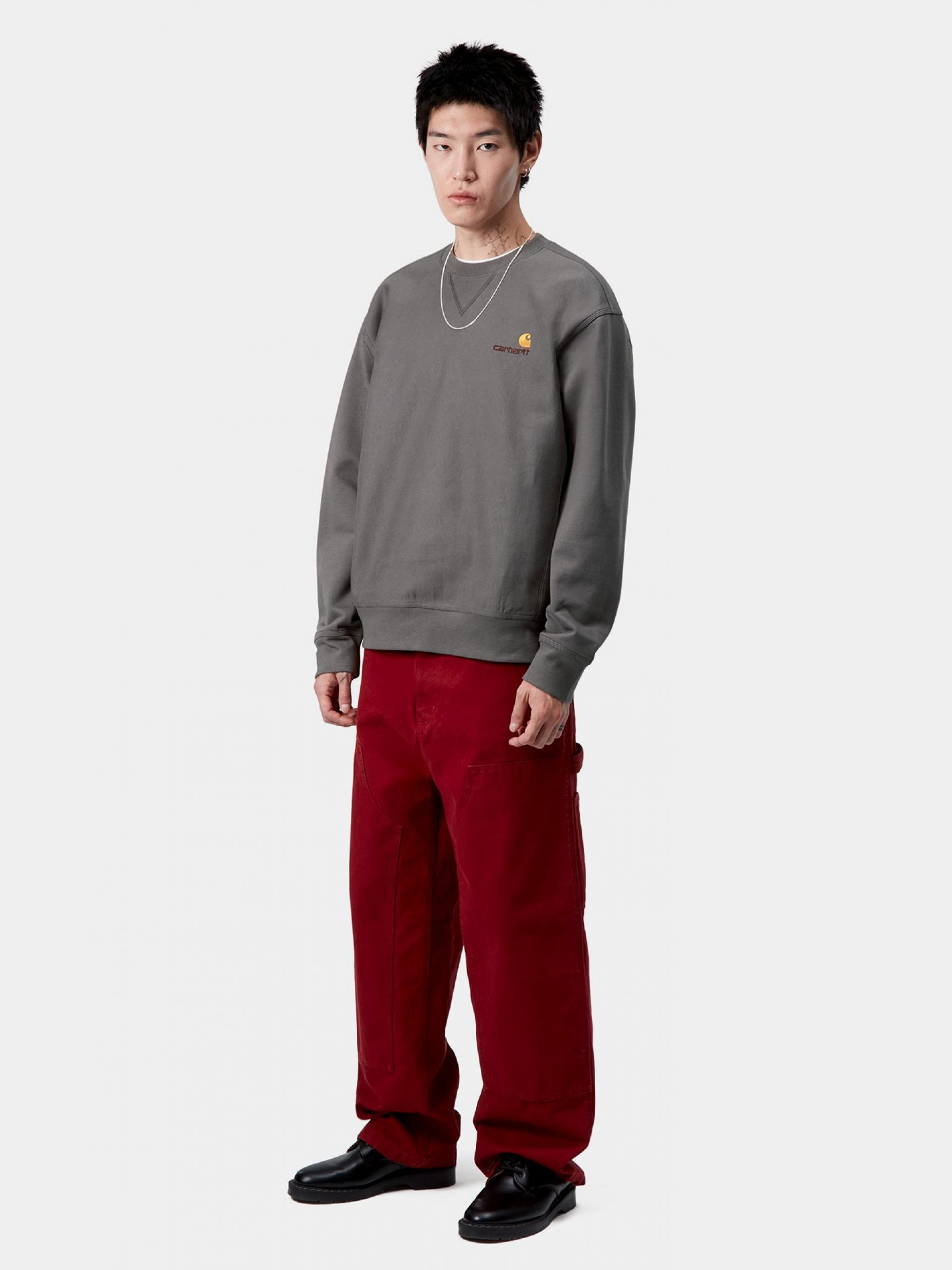 Camisola Carhartt WIP American Script Cinzenta