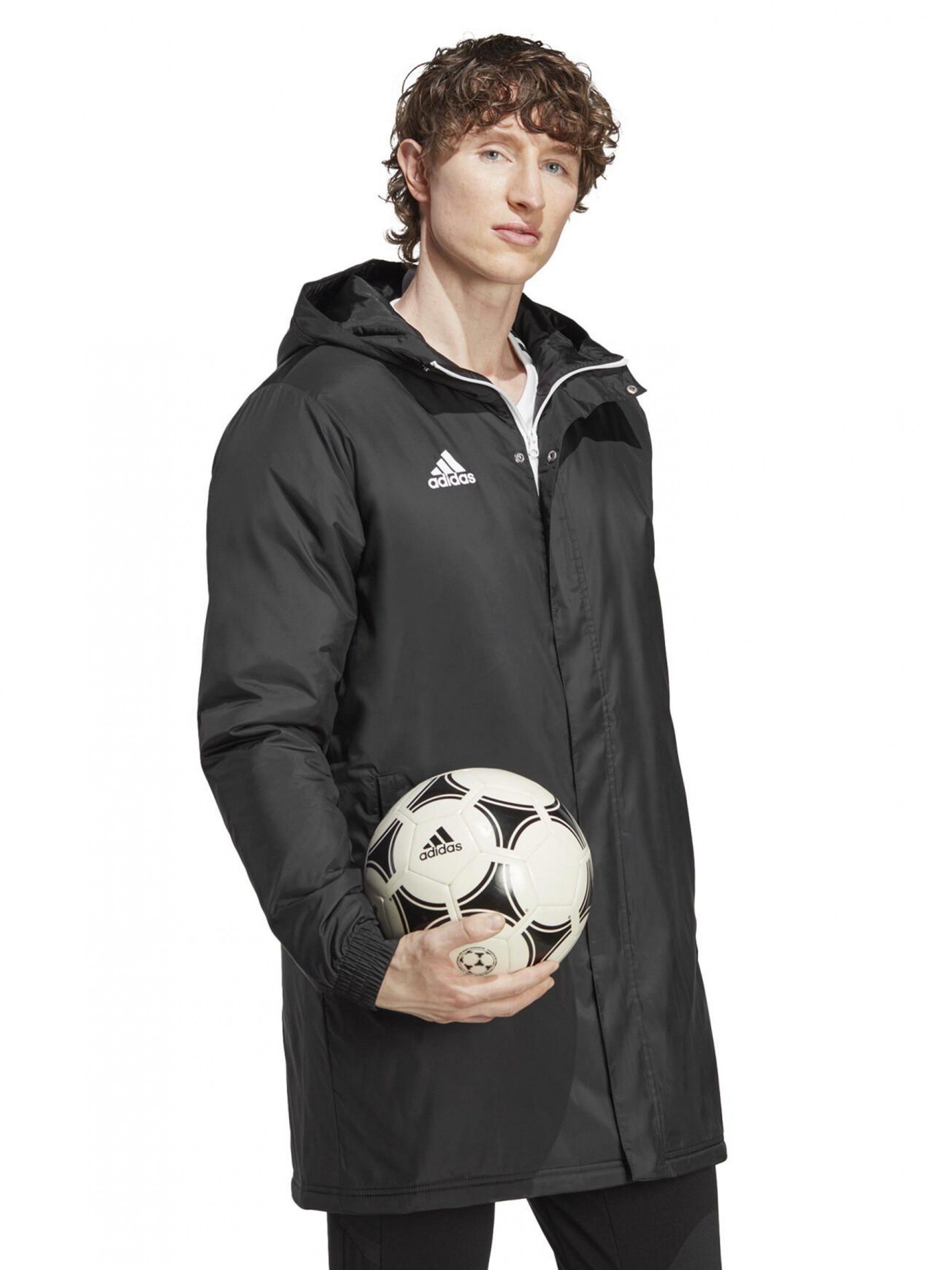 Casaco com Capuz de Futebol Adidas Entrada 22 Stadium Preto