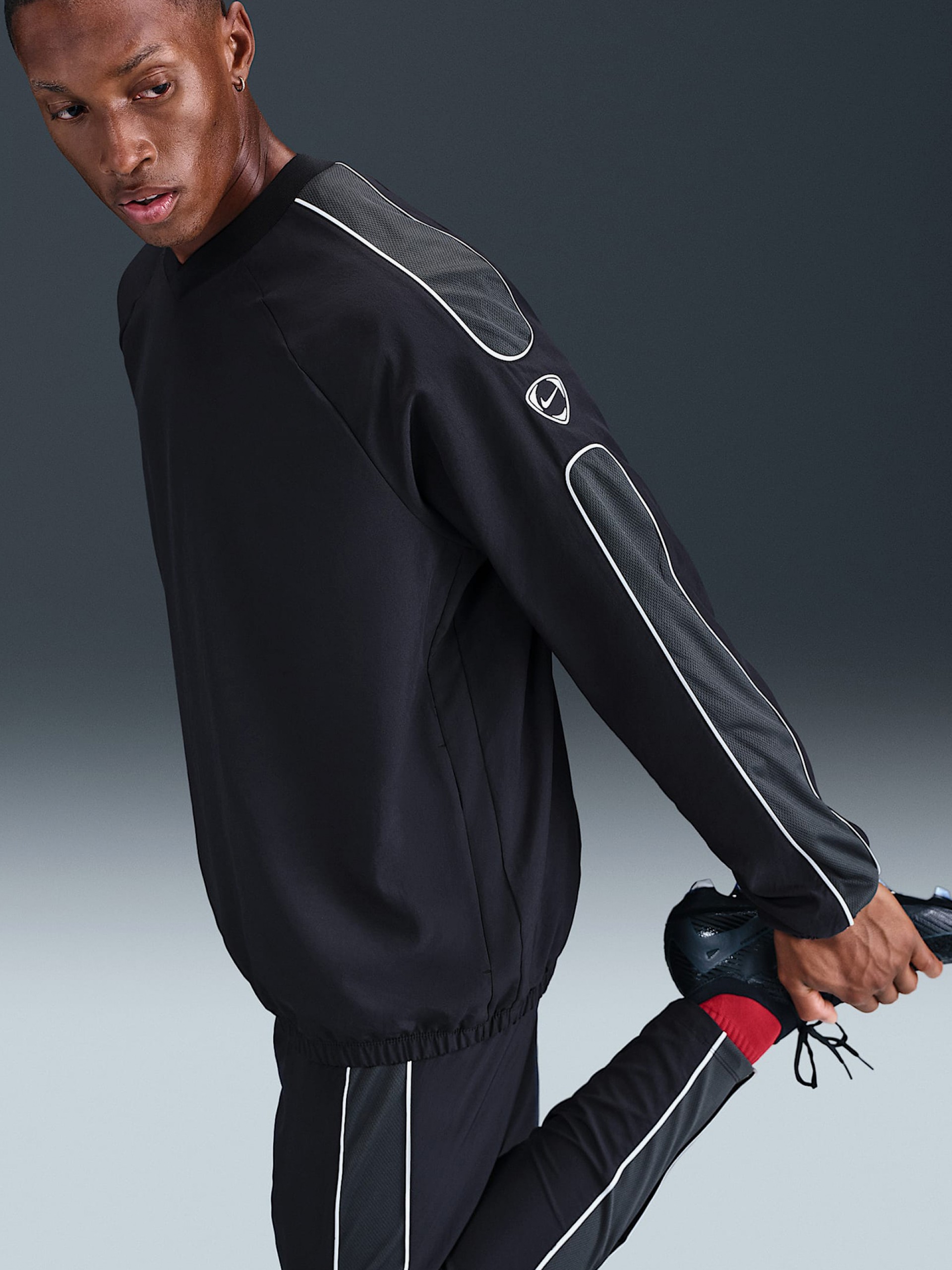 Camisola de Futebol Nike Academy+ Dri-FIT Preta Para Homem