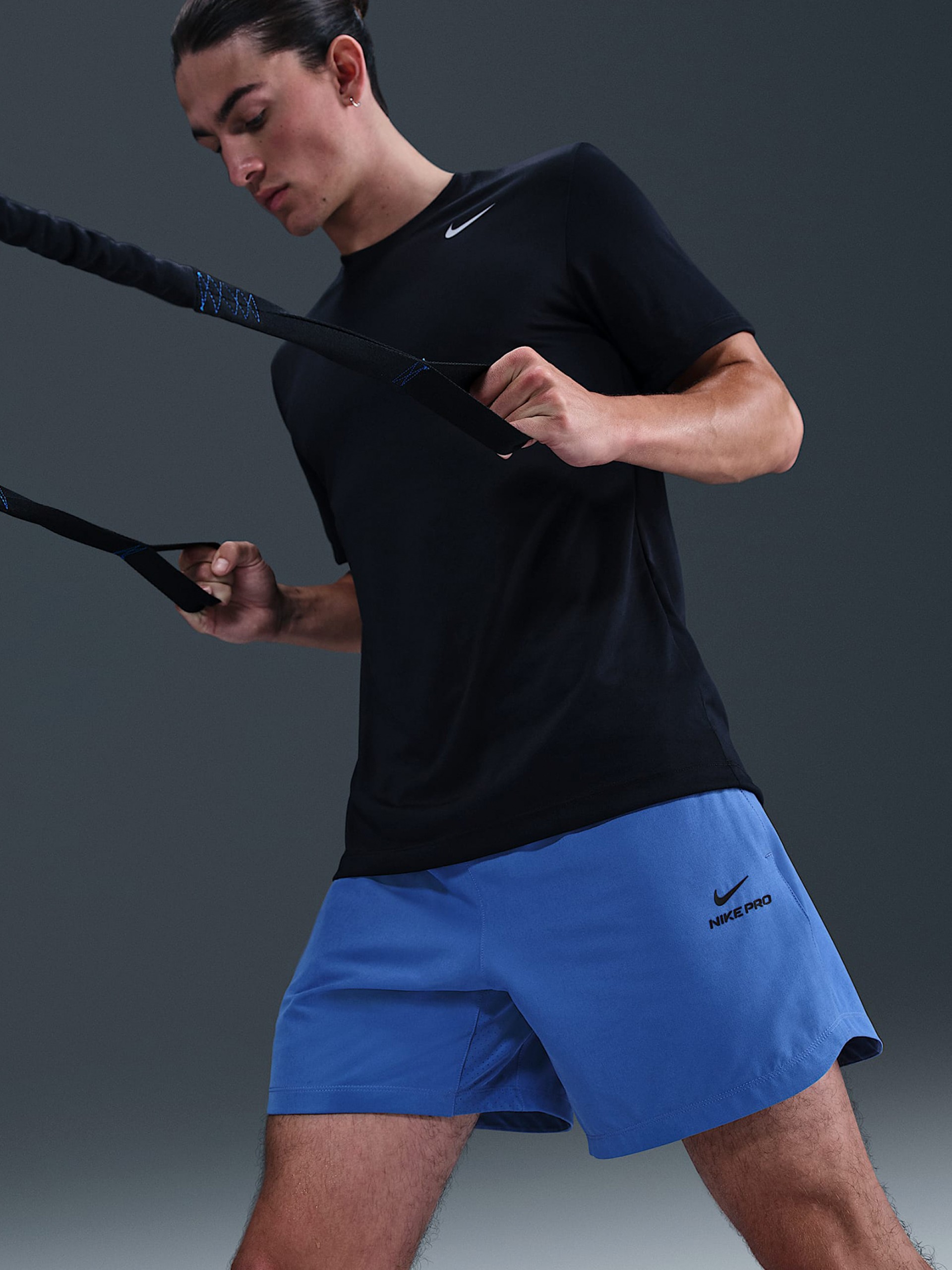 Pantalones Cortos de Entrenamiento Nike Pro Dri-FIT 15cm Azules Para Hombre