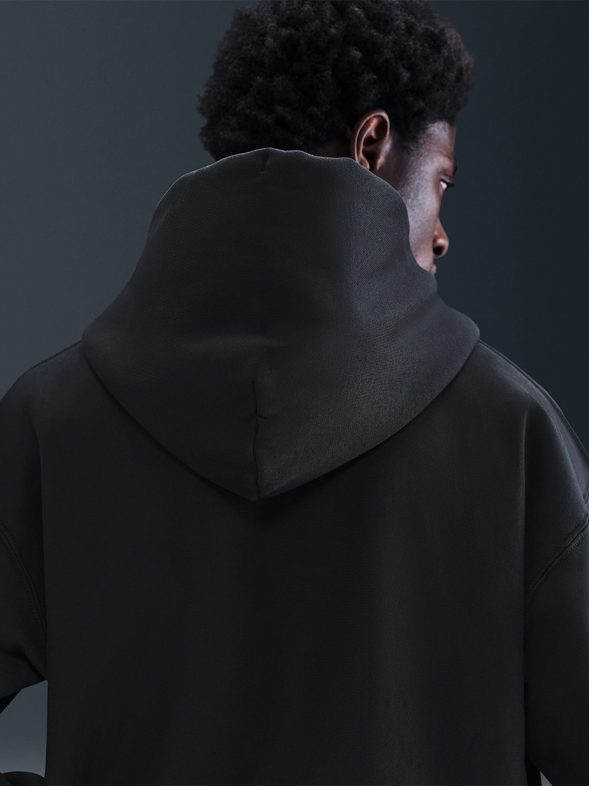 Chaqueta con Capucha Nike Solo Swoosh Negra Para Hombre