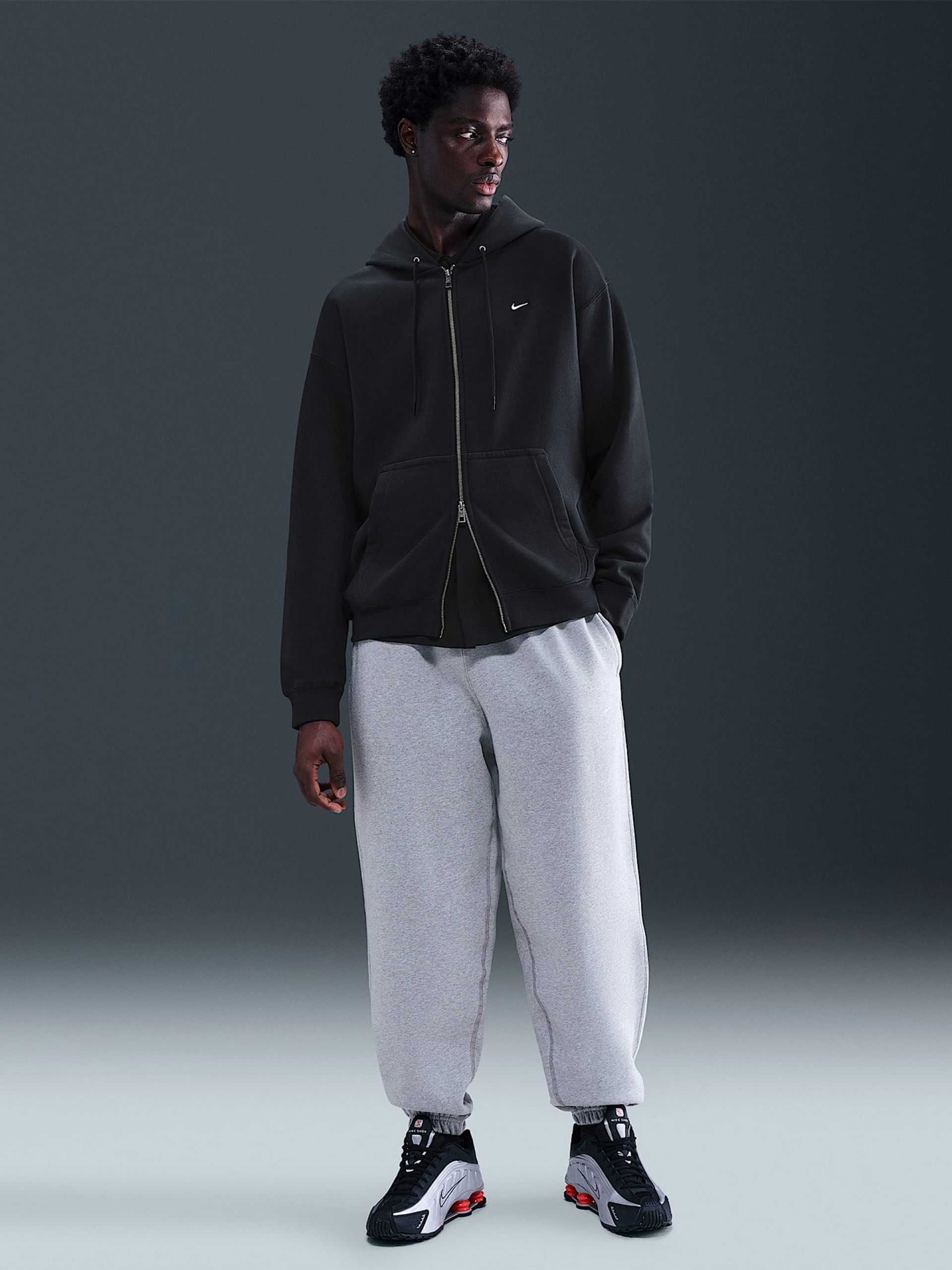 Chaqueta con Capucha Nike Solo Swoosh Negra Para Hombre