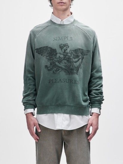 Camisola Deus Ex Machina Black And Blue Crew Verde