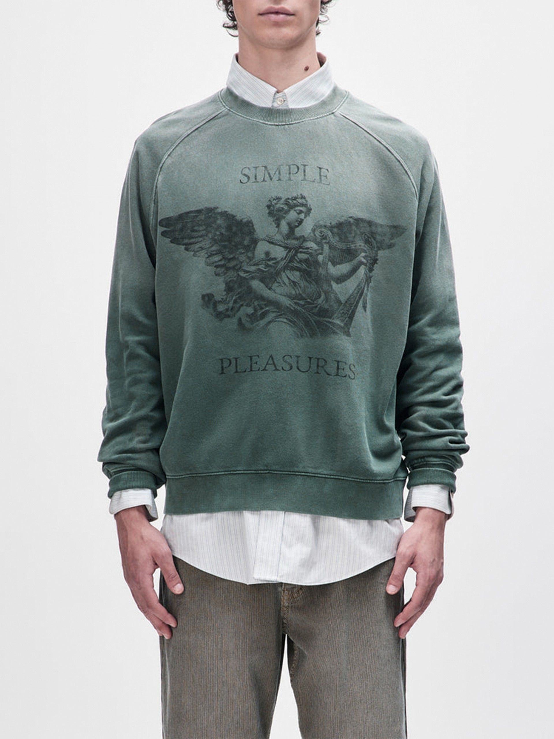 Deus Ex Machina Black And Blue Crew Green Sweater