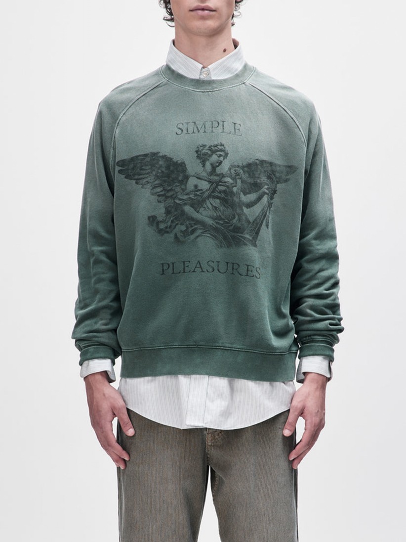Camisola Deus Ex Machina Black And Blue Crew Verde