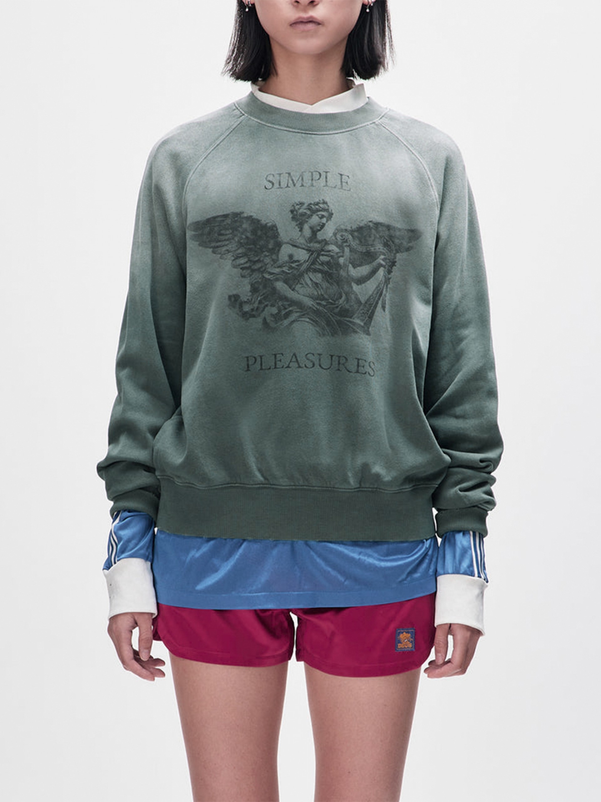 Deus Ex Machina Black And Blue Crew Green Sweater