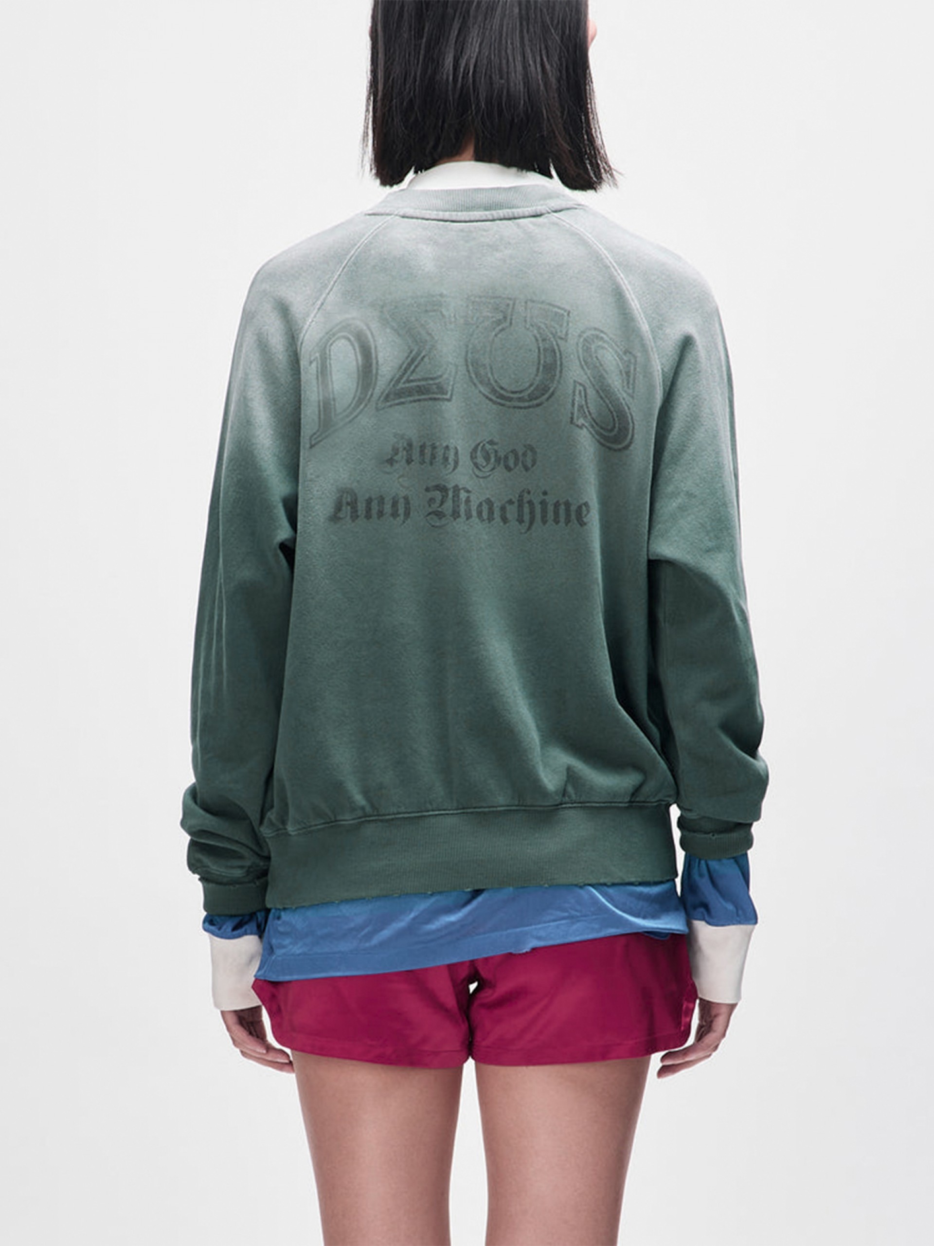 Deus Ex Machina Black And Blue Crew Green Sweater