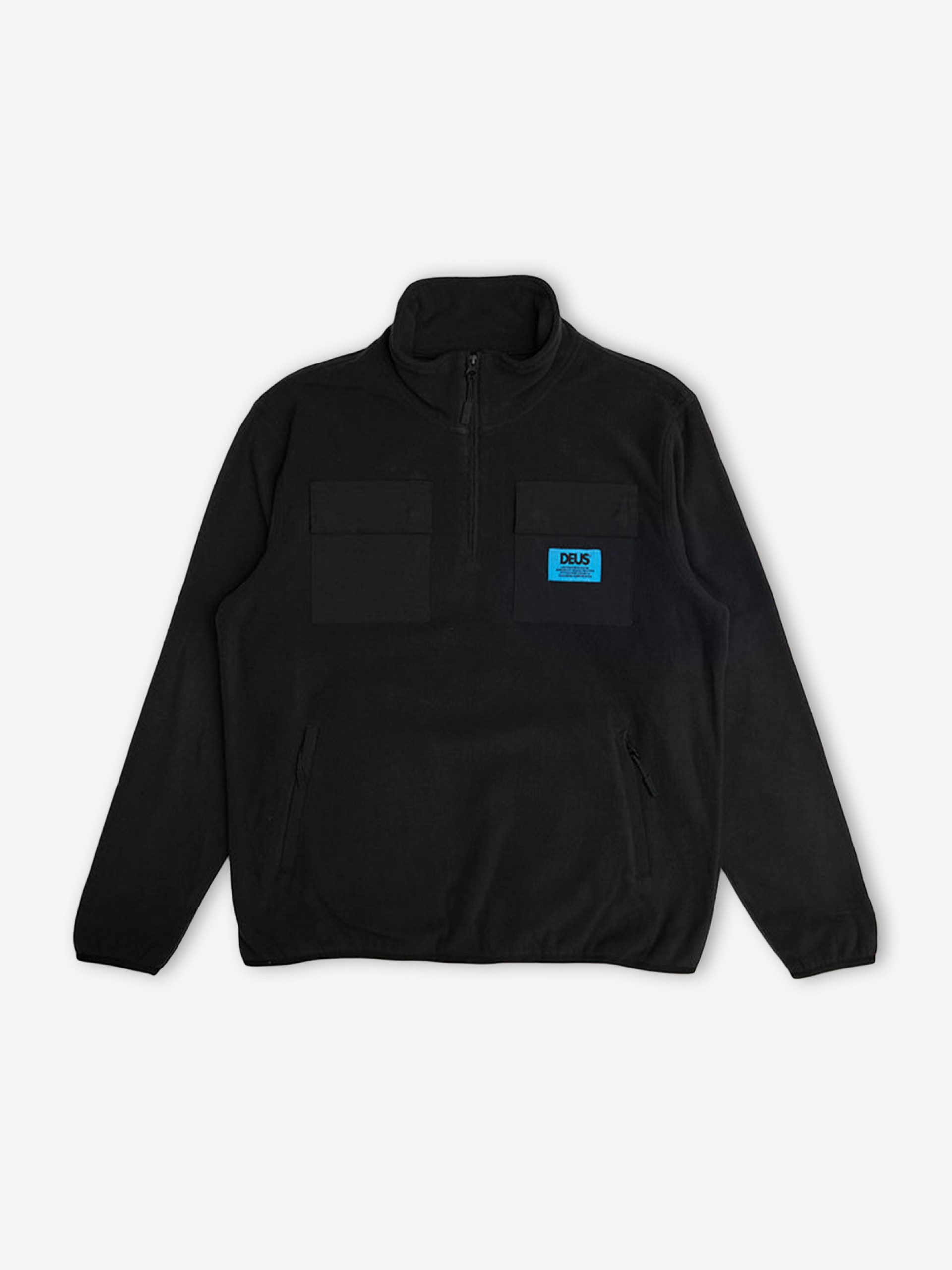 Sudadera con Cremallera Deus Ex Machina Section Fleece Negra