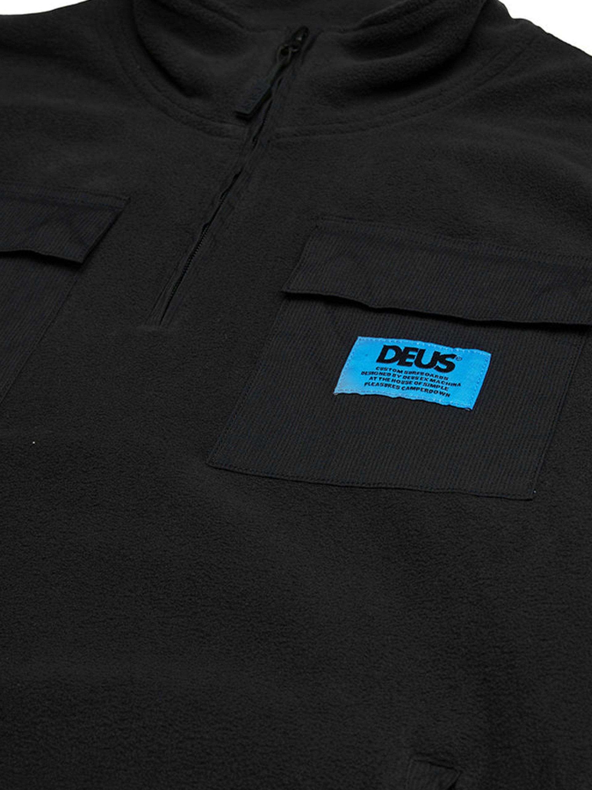 Sudadera con Cremallera Deus Ex Machina Section Fleece Negra