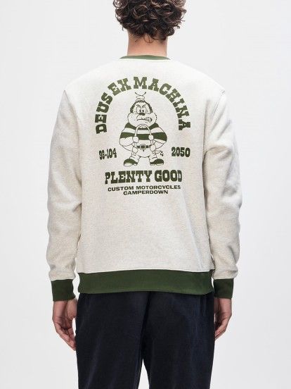 Camisola Deus Ex Machina Picklock Crew Bege e Verde