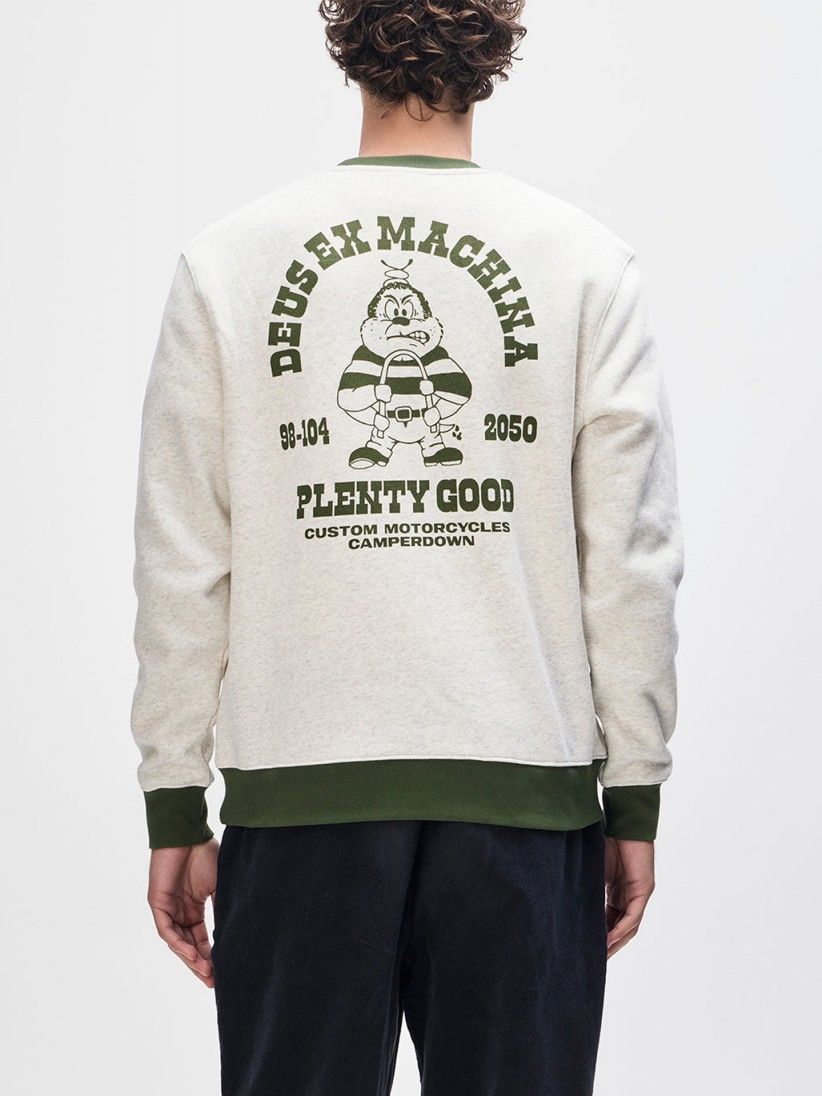 Camisola Deus Ex Machina Picklock Crew Bege e Verde