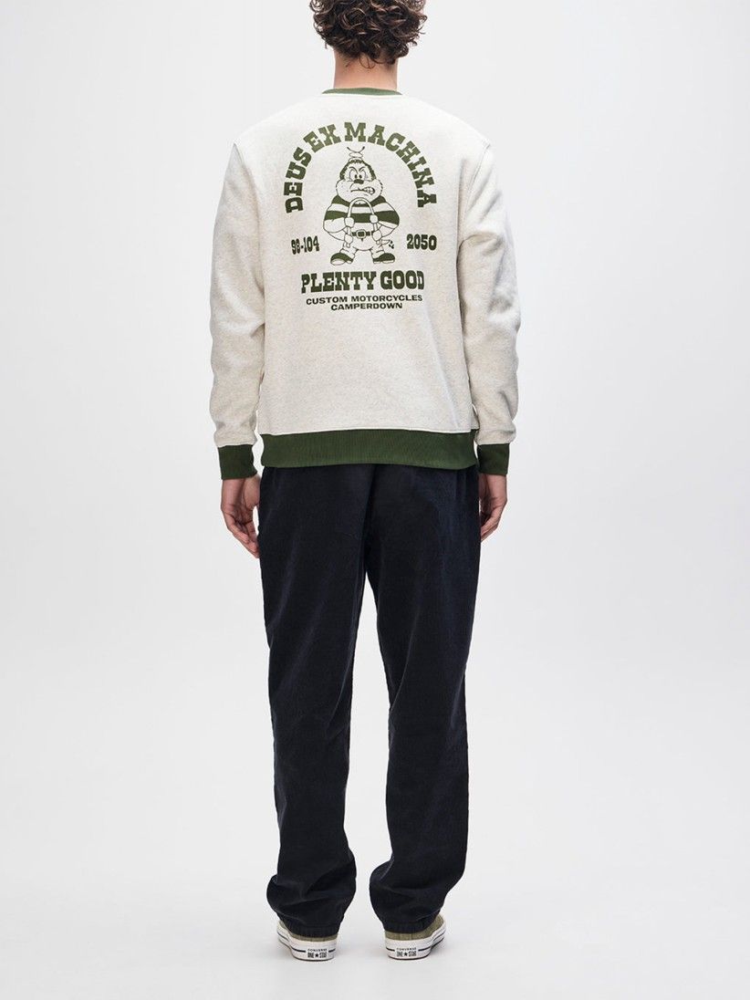Camisola Deus Ex Machina Picklock Crew Bege e Verde