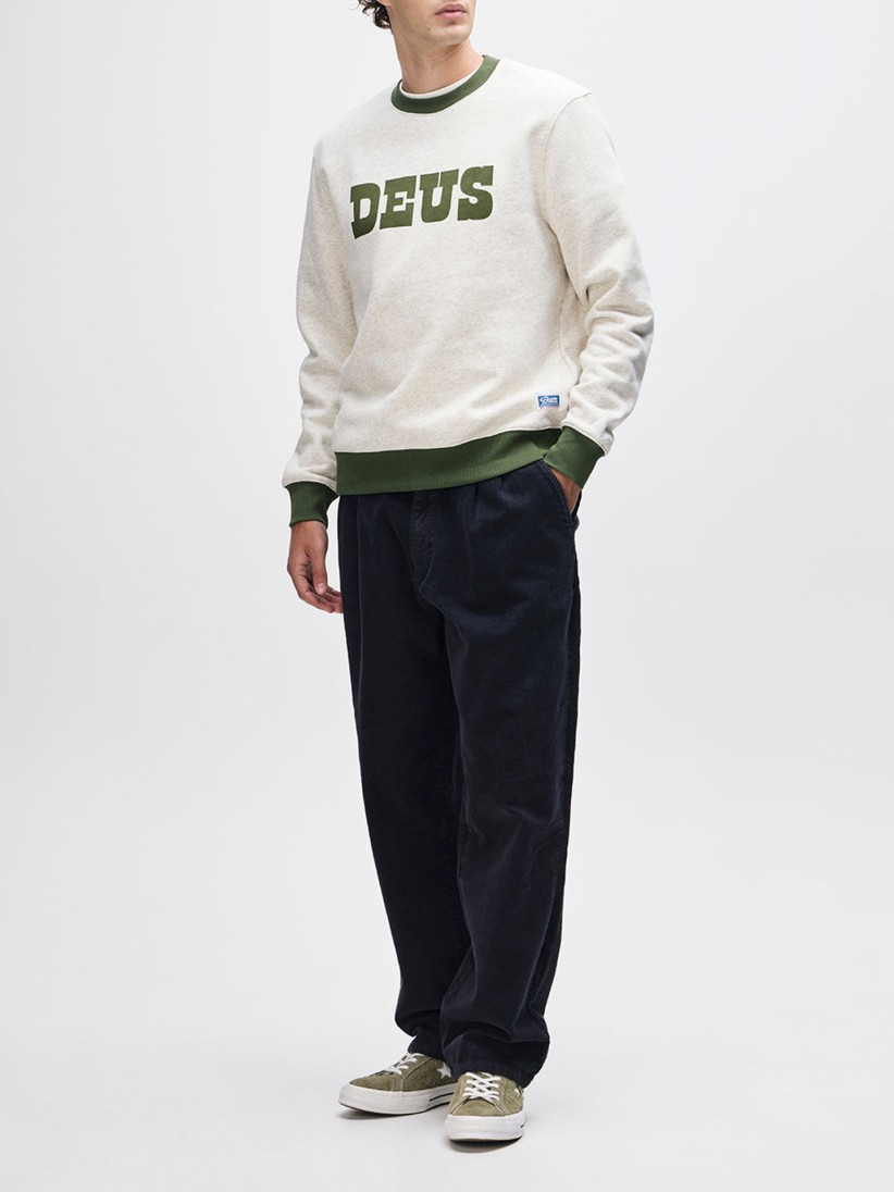 Camisola Deus Ex Machina Picklock Crew Bege e Verde