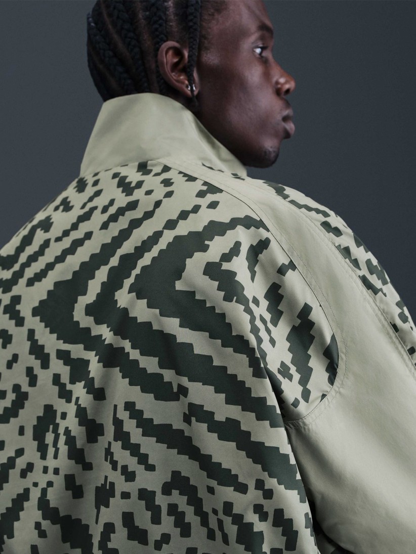 Nike Air Half-Zip Printed Green Jacket For Men