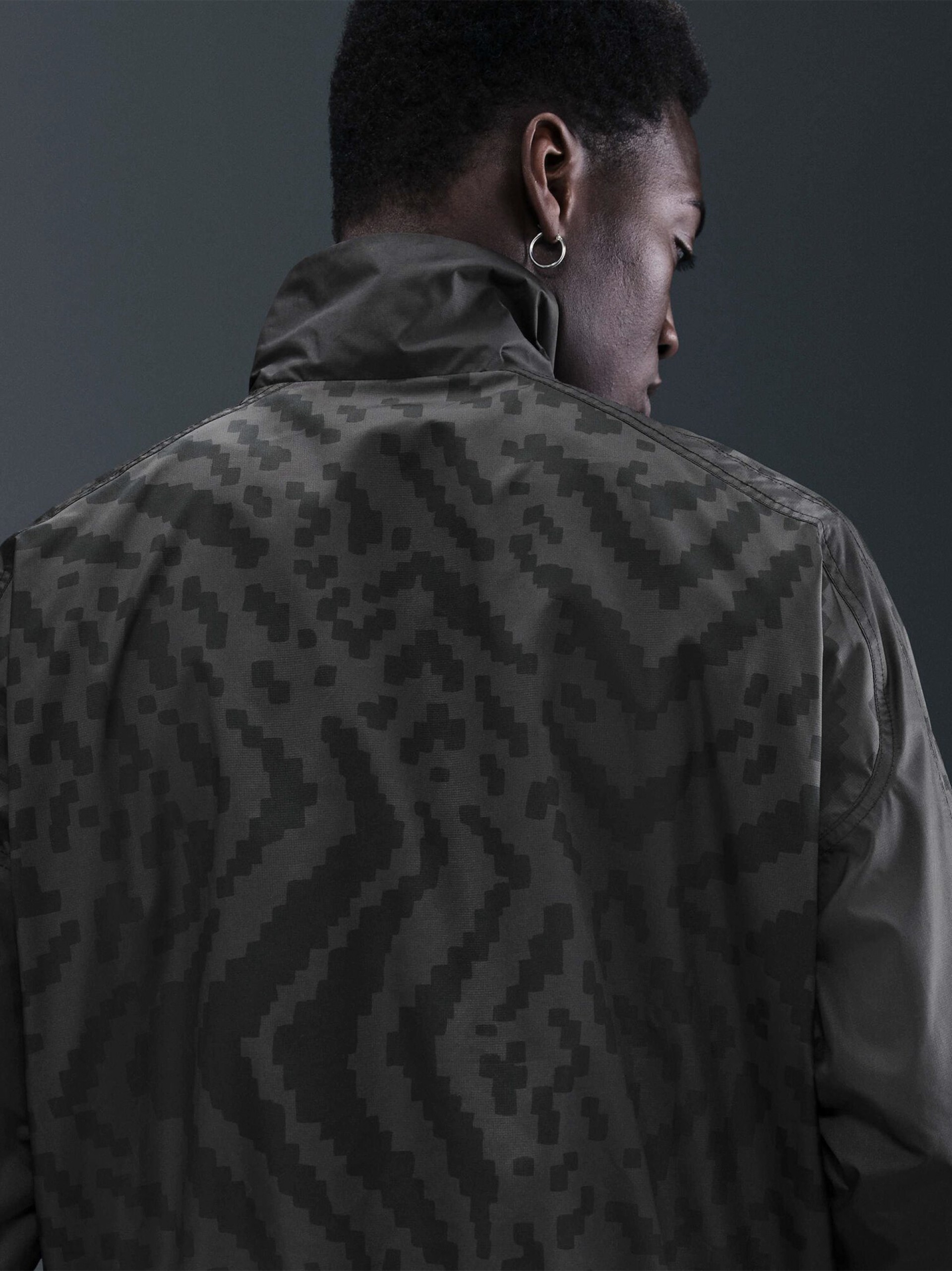 Casaco Nike Air Half-Zip Estampado Cinzento Para Homem