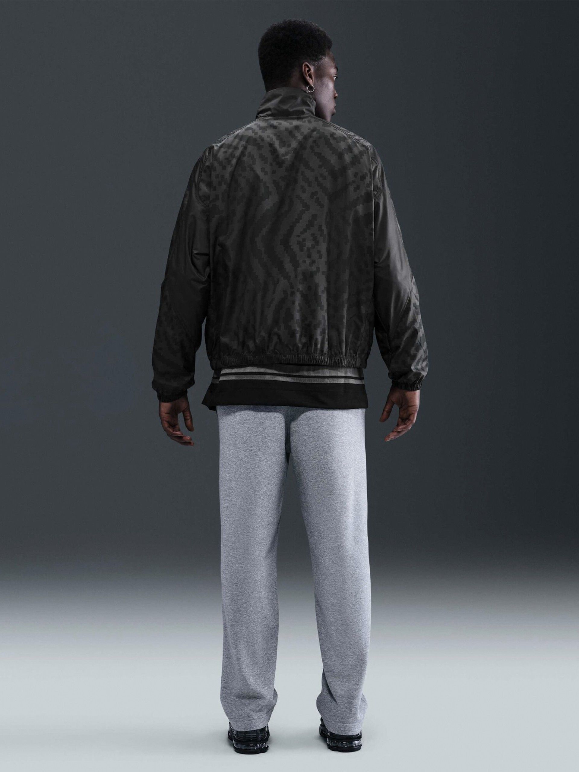 Casaco Nike Air Half-Zip Estampado Cinzento Para Homem