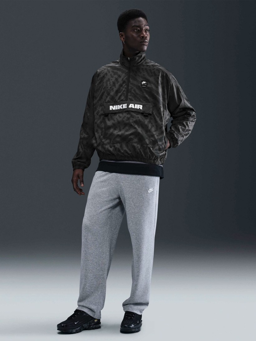 Nike Air Half-Zip Printed Grey Jacket For Men