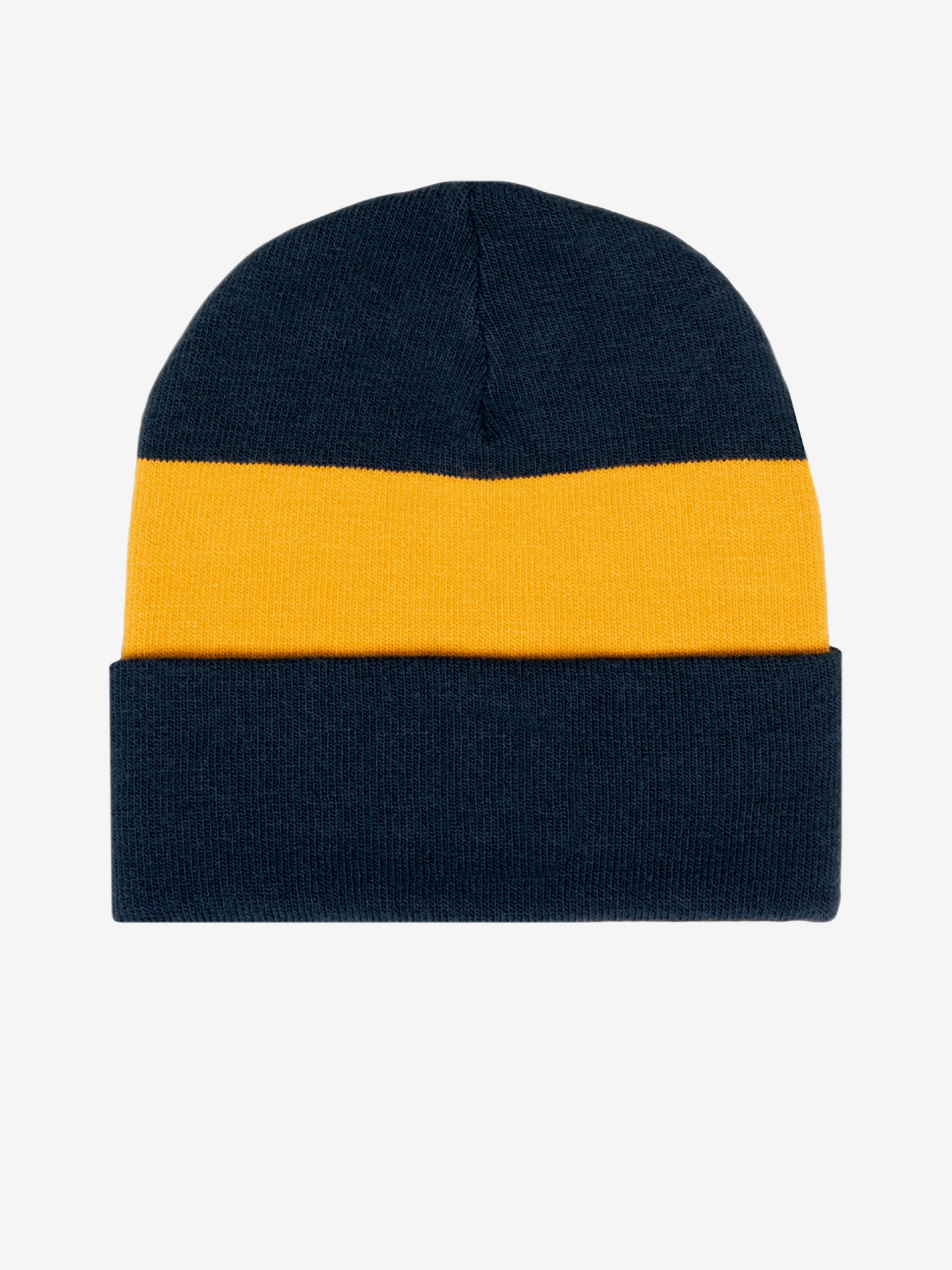 Herschel Elmer Pattern Striped Navy Blue and Yellow Beanie
