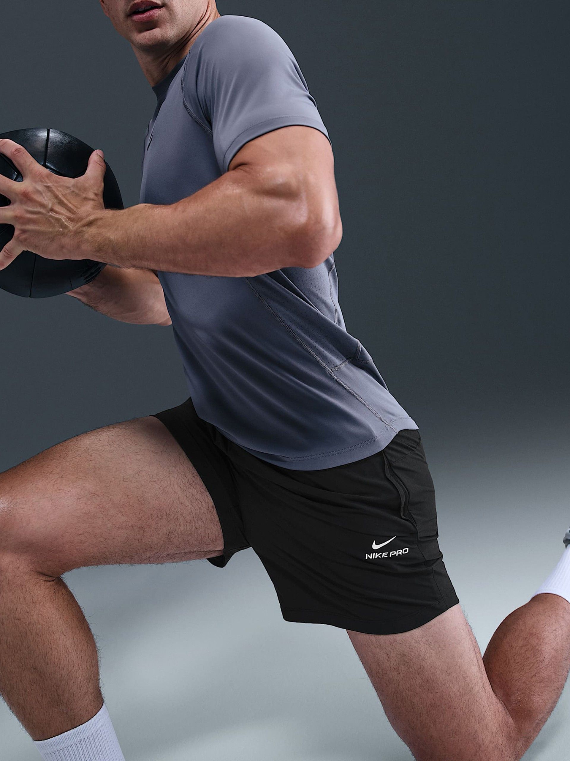 Pantalones Cortos de Entrenamiento Nike Pro Dri-FIT 15cm Negros Para Hombre