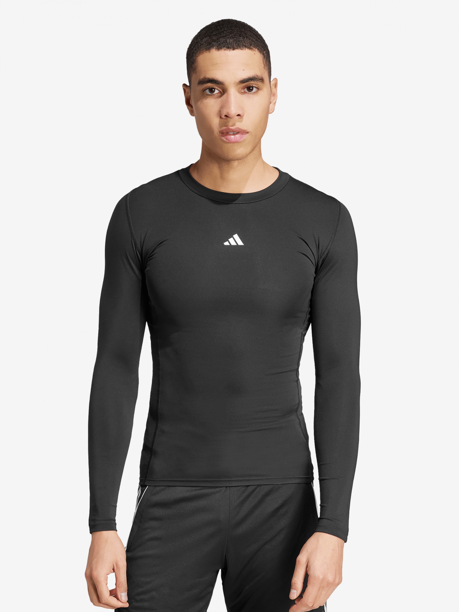 Camisola Interior de Futebol Adidas Techfit LS Preta