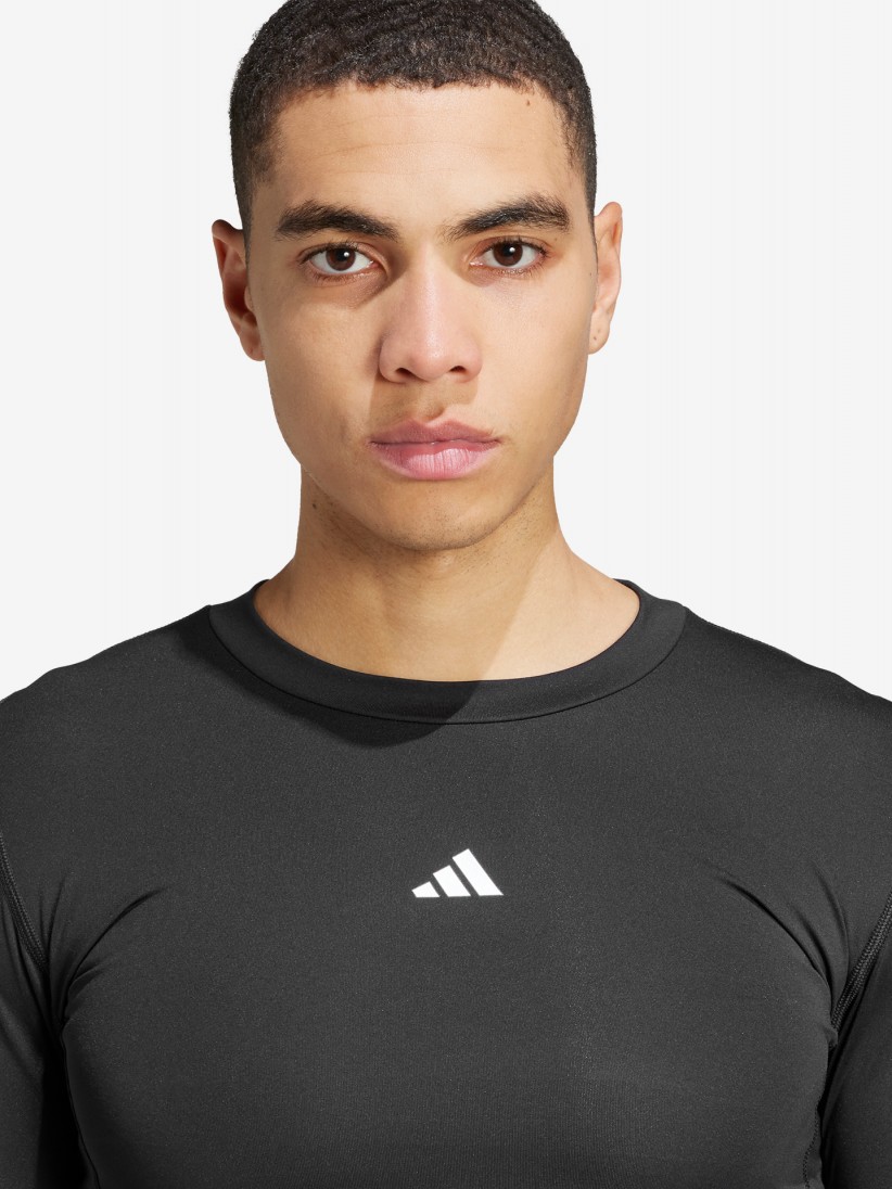 Camisola Interior de Futebol Adidas Techfit LS Preta
