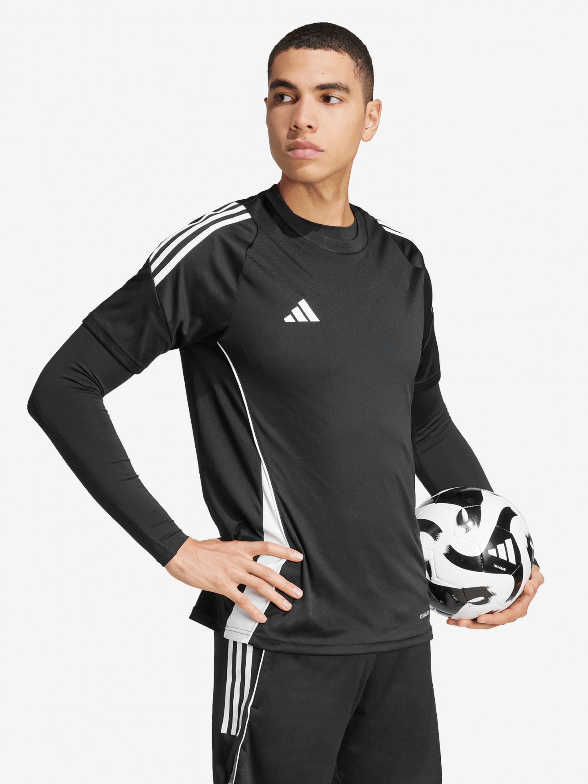 Camisola Interior de Futebol Adidas Techfit LS Preta