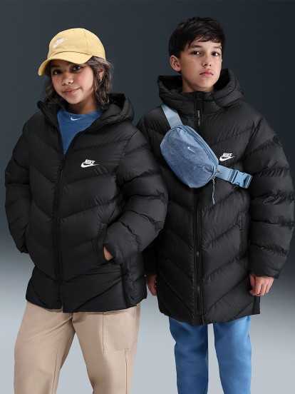Casaco com Capuz Nike Sportswear All Day Play Therma-FIT Loose Jnior Preto