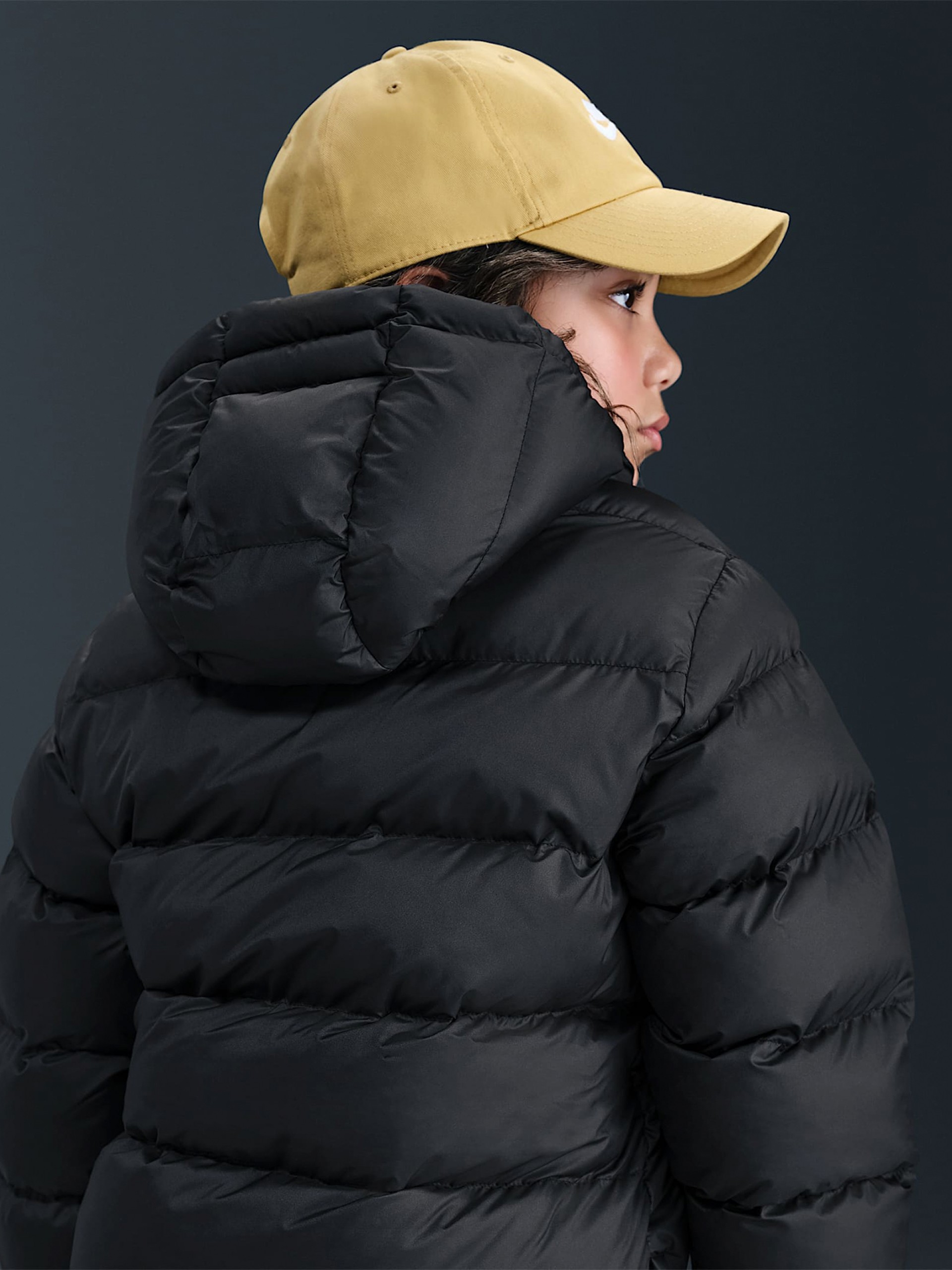 Nike Sportswear All Day Play Therma-FIT Loose Junior Black Hooded Jacket