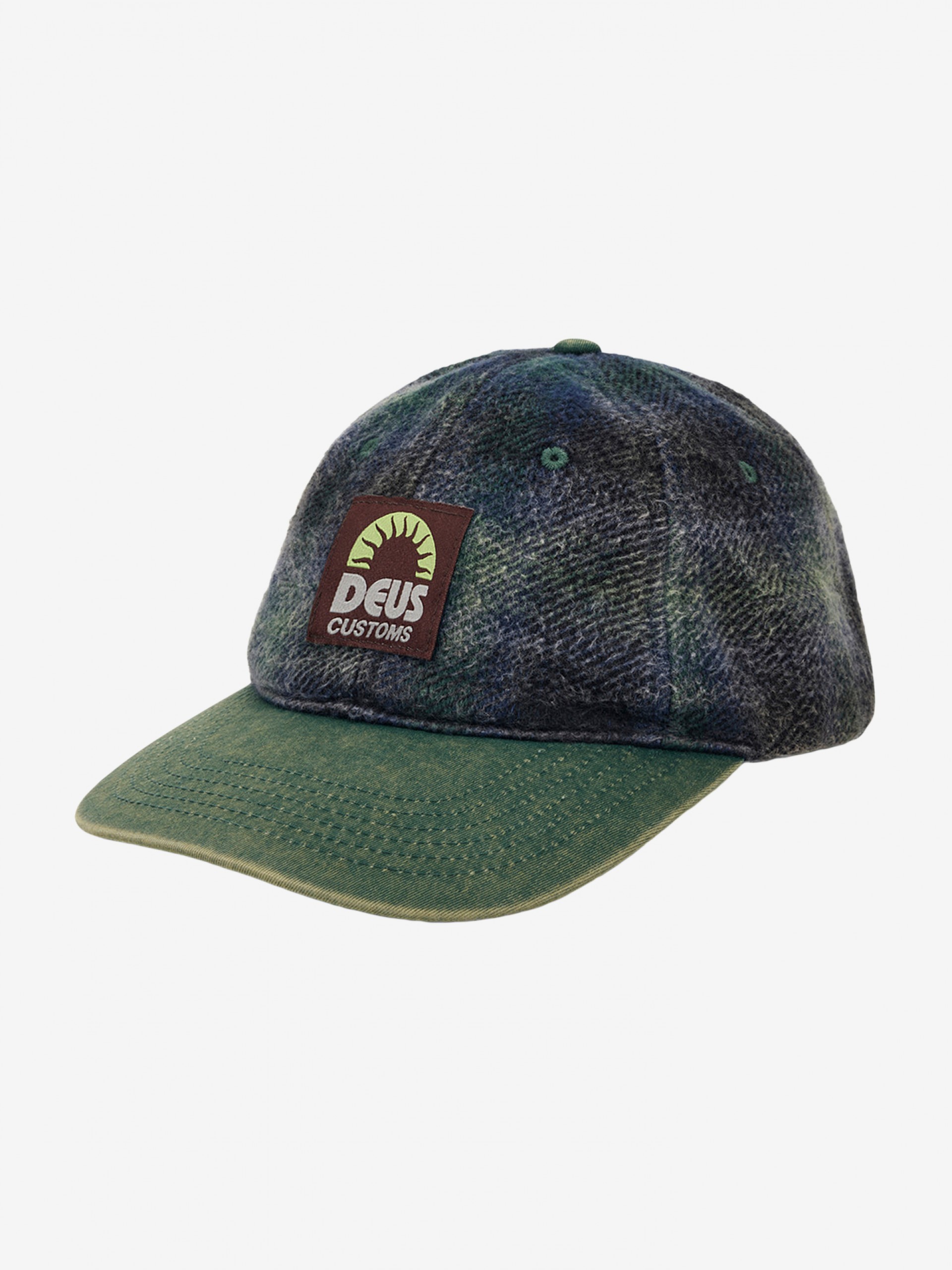 Gorra Deus Ex Machina Vacay Check Verde y Azul
