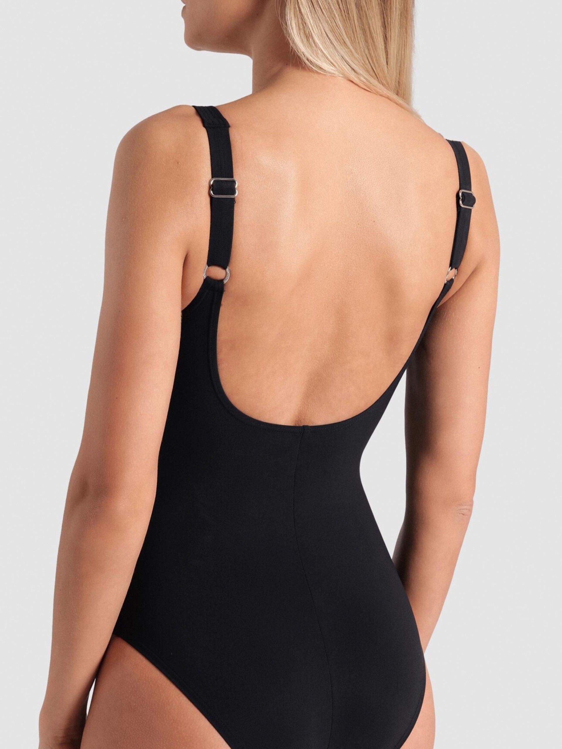 Bañador Arena Liliana U Back Blanco y Negro