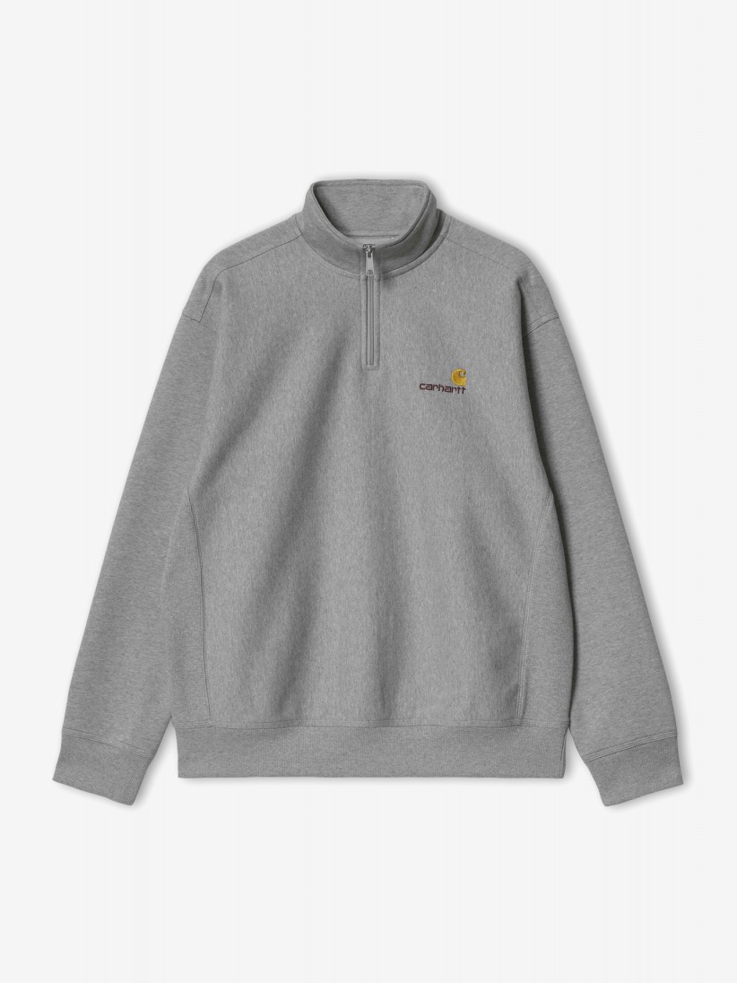 Carhartt WIP American Script Grey Zip Sweater