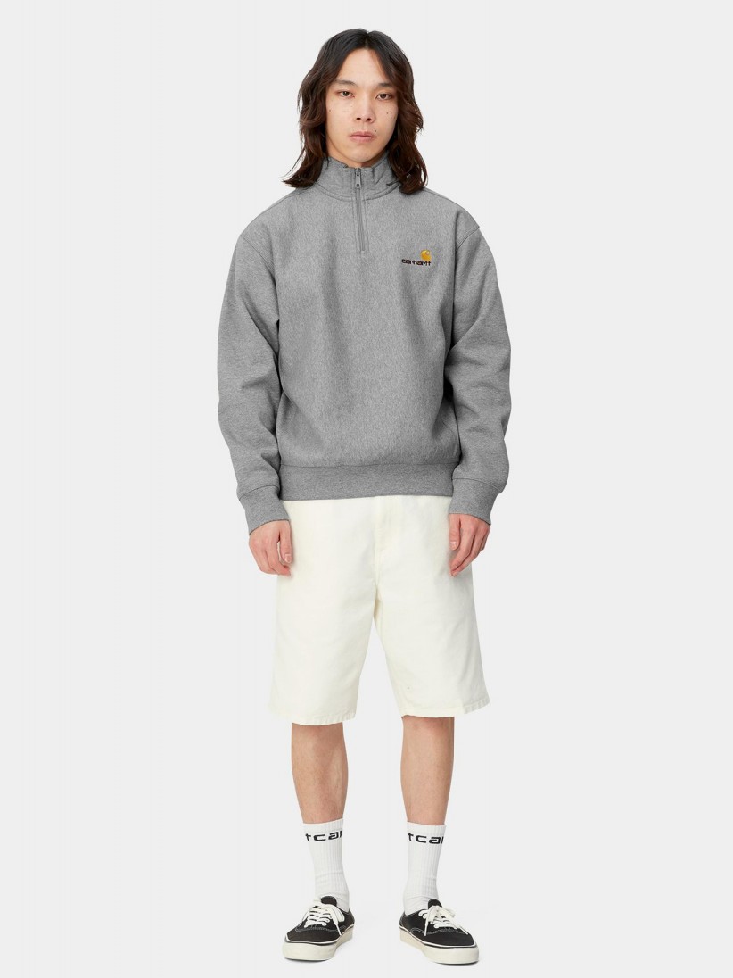 Carhartt WIP American Script Grey Zip Sweater