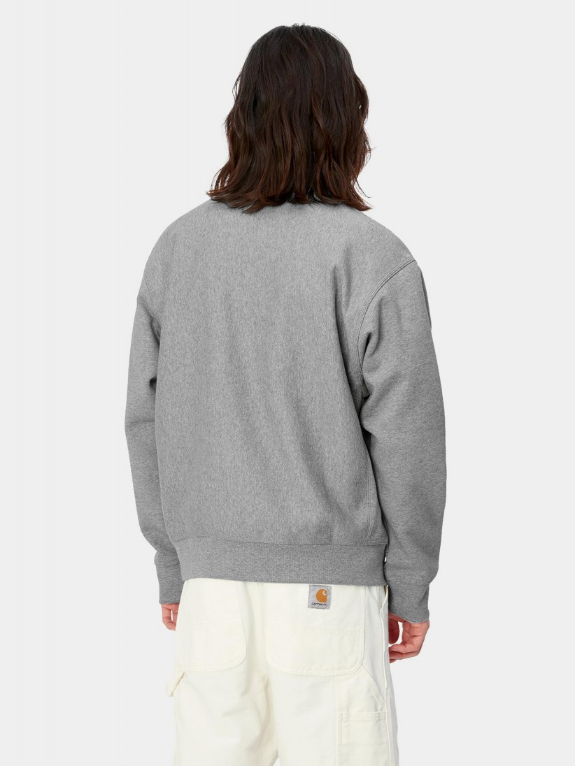 Carhartt WIP American Script Grey Zip Sweater