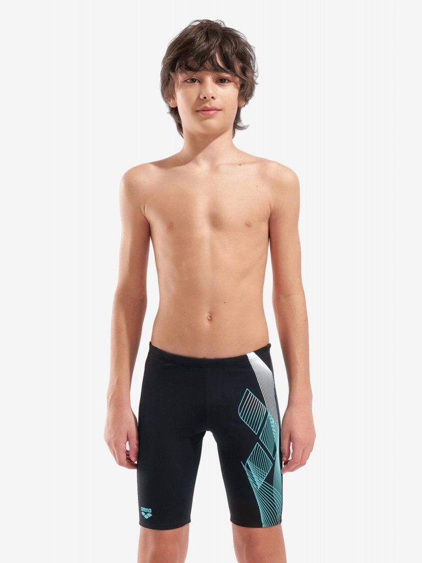 Baador de Natacin Arena Jammer Sea Water Kids Negro