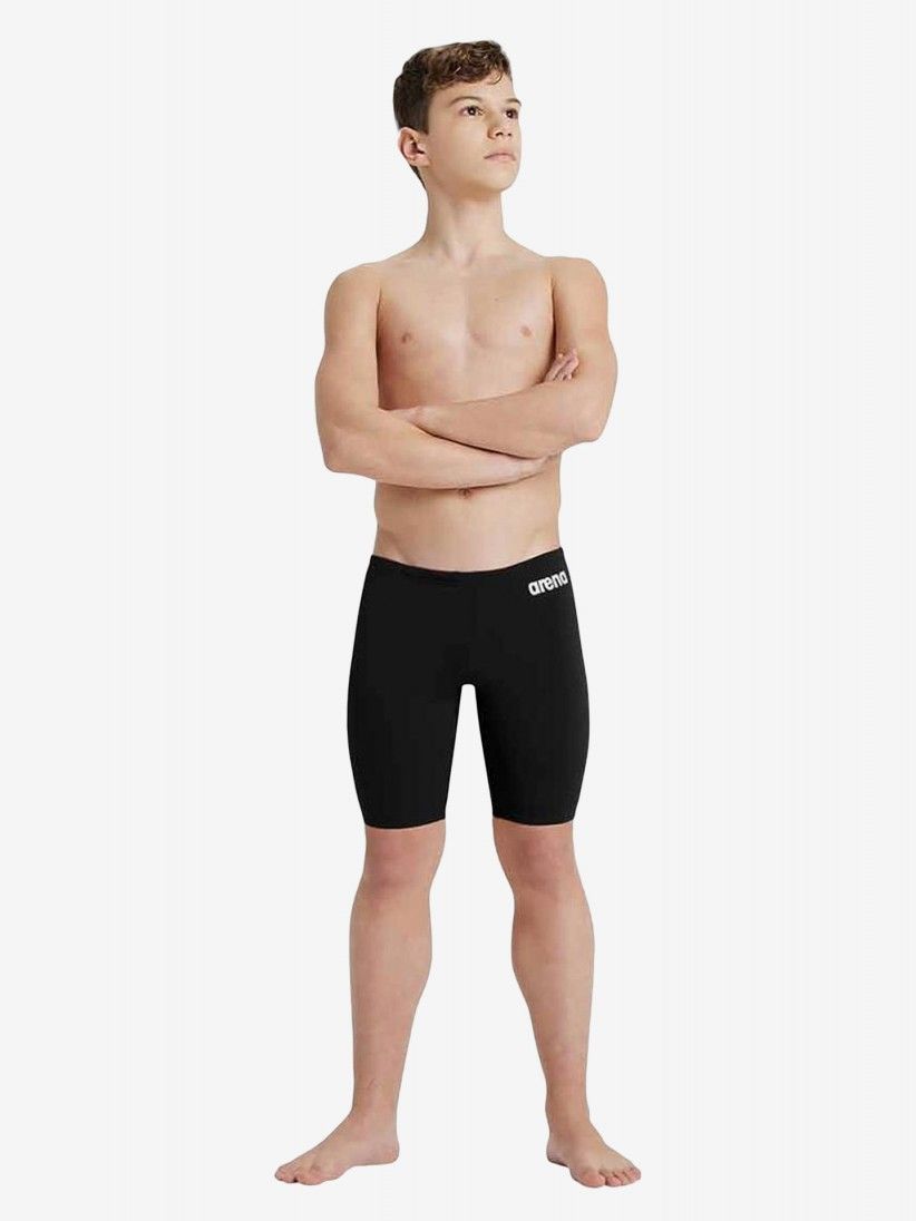 Arena Team Swim Jammer Solid Kids Black Swimming Shorts